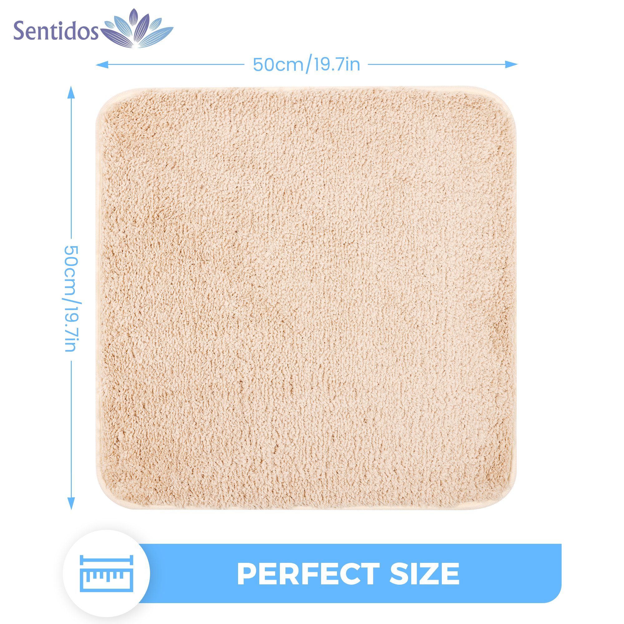Sentidos Badematte badteppich rutschfest Eleganter Badezimmerteppich, günstig online kaufen