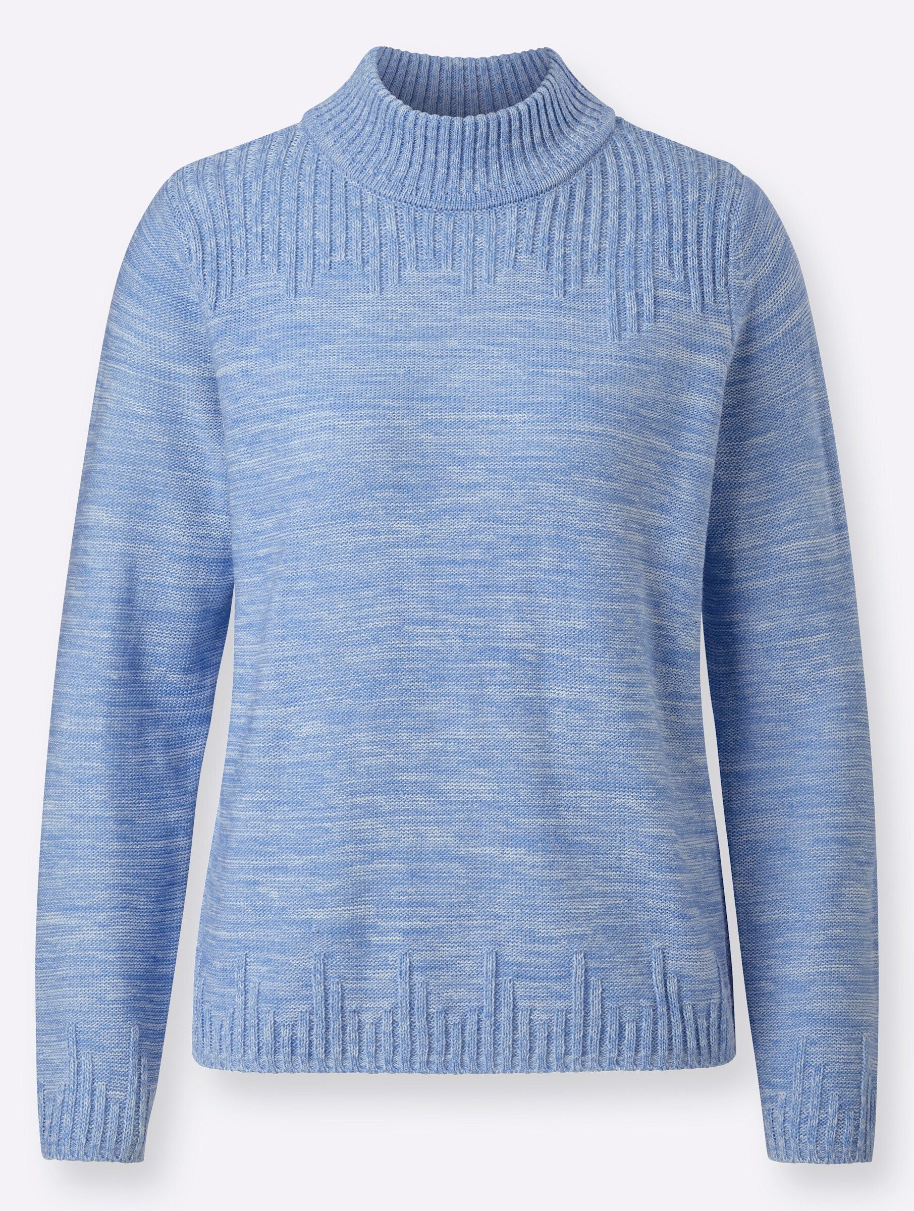 Strickpullover Pullover Langarm Links-Strick