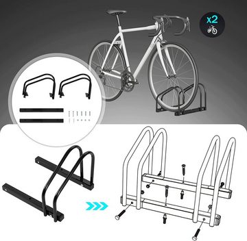 Woltu Fahrradständer (1-St), Fahrradhalterung auf dem Boden Aufstellständer