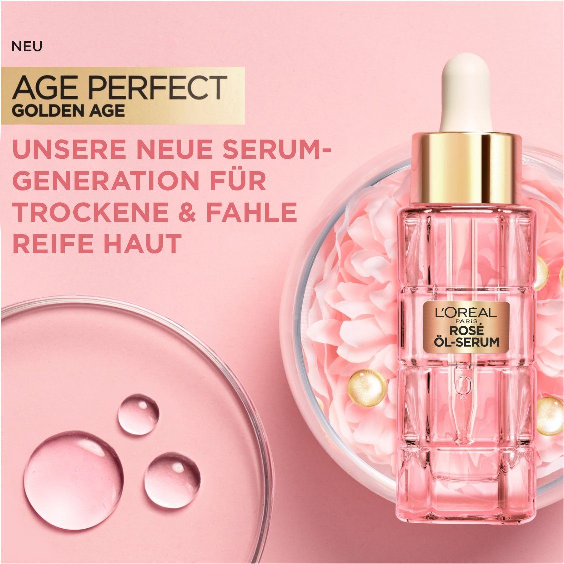 L'ORÉAL GoldenAge PARIS Gesichtsserum Age Serum Rosé-Öl Perfect