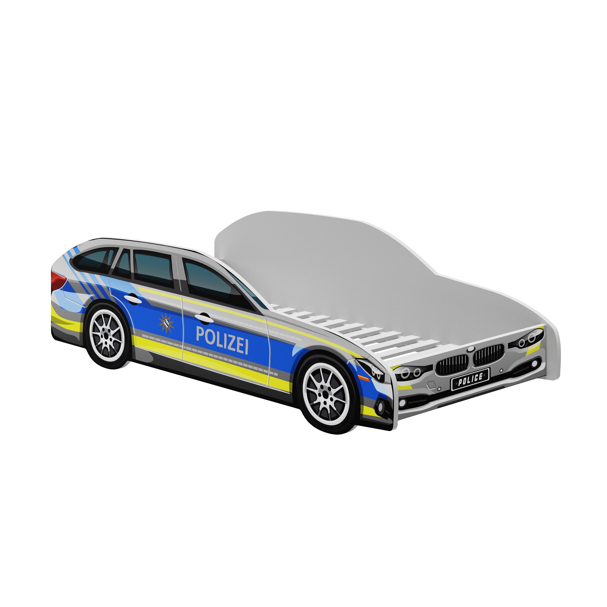 Kids Collective Autobett Kinderbett Jugendbett 70x140 und 80x160 cm Polizei günstig online kaufen