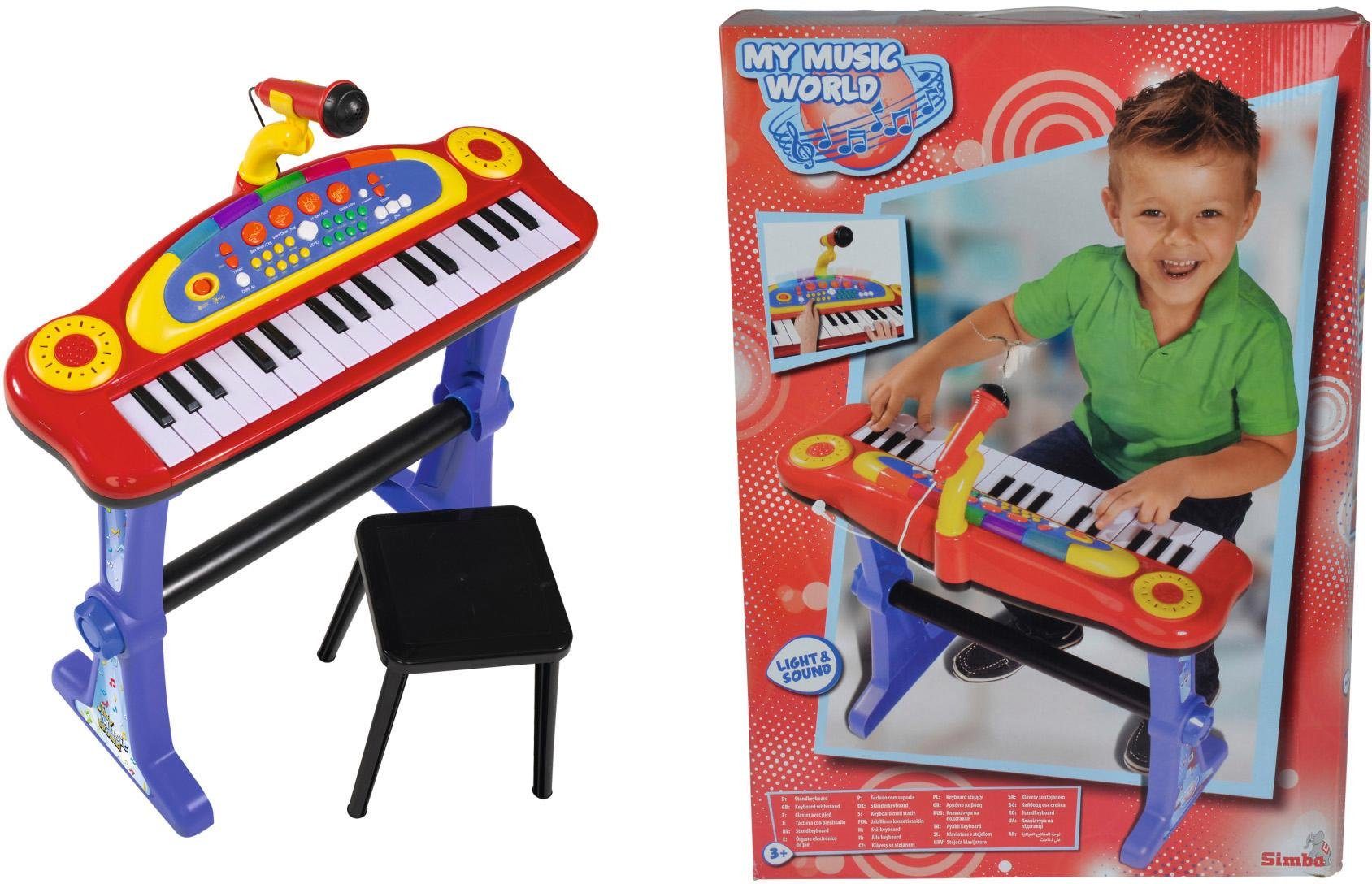 Keyboard Für Kinder Ab 3 Jahren Simba Kinder Keyboard mit Mikrofon, »My Music World, Standkeyboard