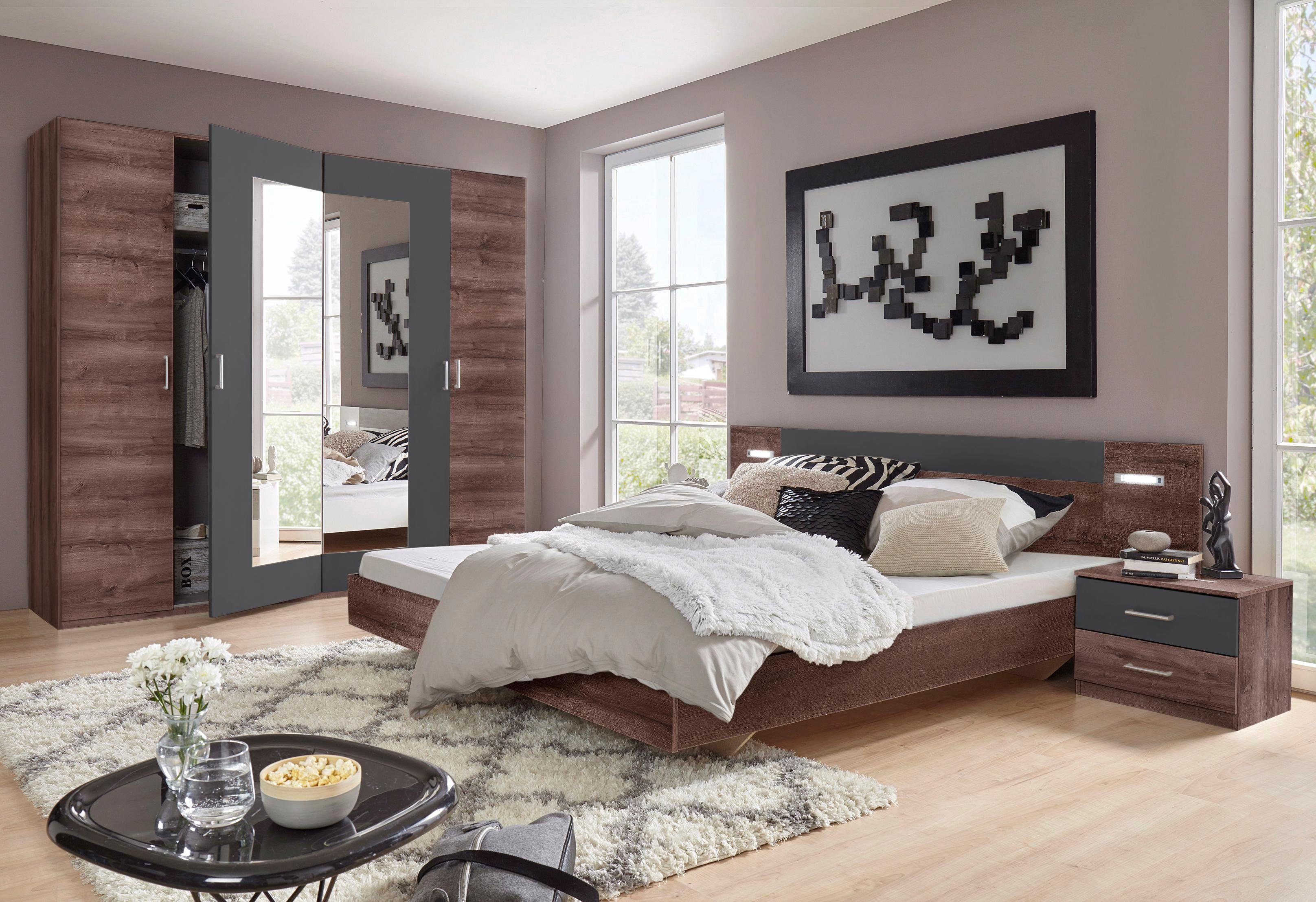 Eiche Sagerau Wimex Schlafzimmer Set Alina Liegeflache 140x200 Cm Bestehend Aus Bett Und Nachtschranken Komplettprogramme Kuche Haushalt Wohnen Empecemos Org