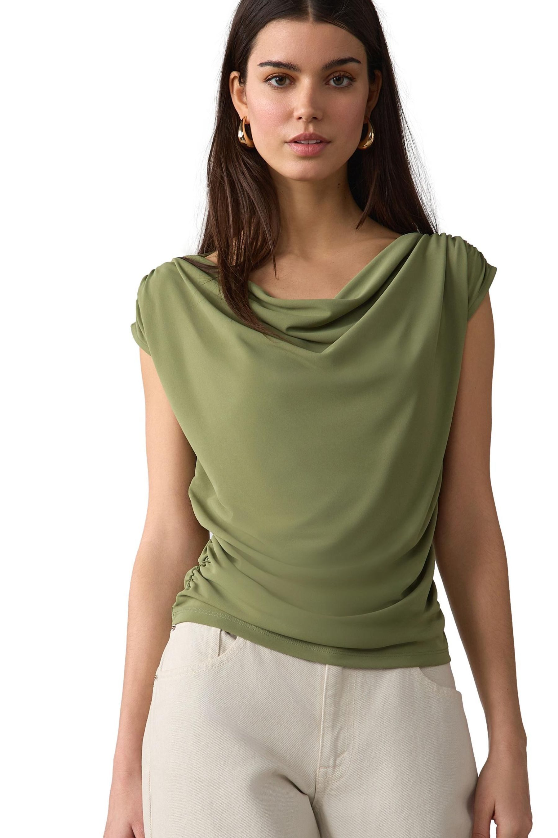 Next Shirttop Ärmelloses, drapiertes Oberteil (1-tlg)