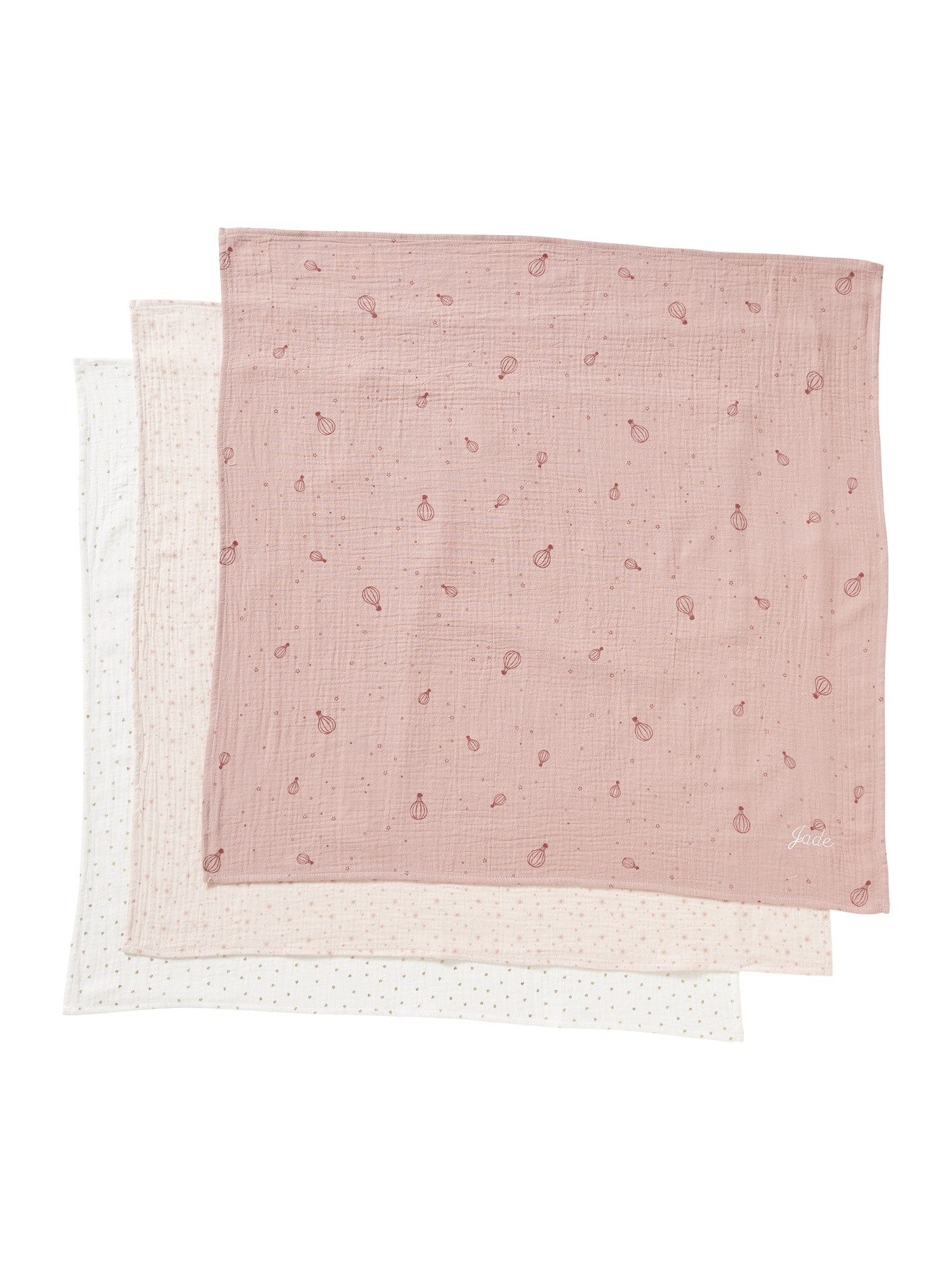 vertbaudet Stoffwindeln Baby Wickeltücher, 3er-Pack