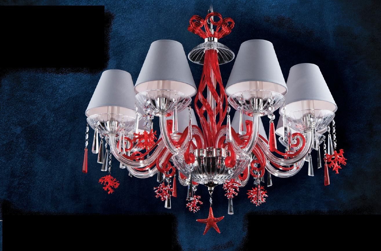 JVmoebel Kronleuchter Kristall Deckenleuchte im Bohemia Style, warmweißes Licht, Warmweiß, Made in Europa