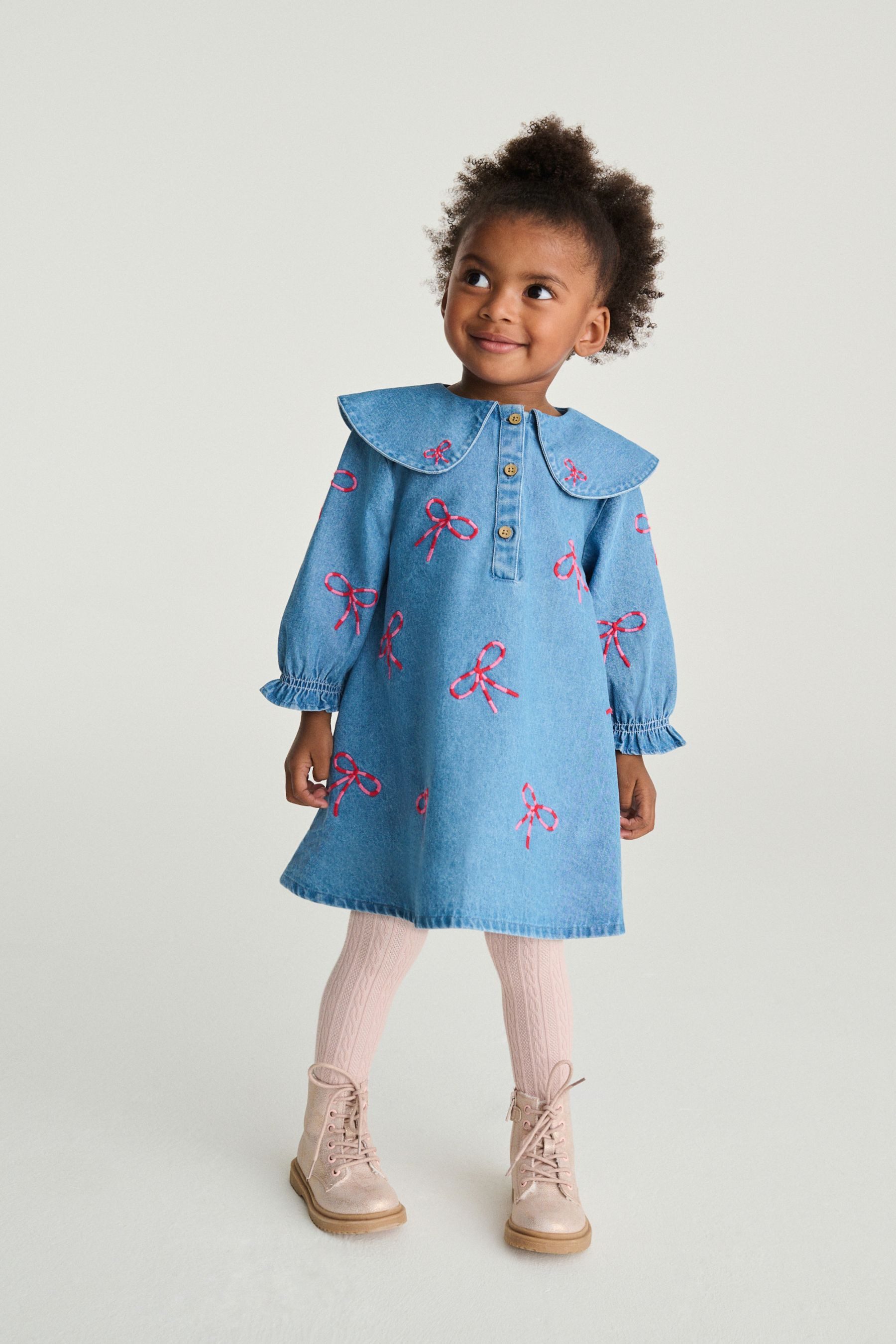 Next Jeanskleid Denim-Kleid mit Kragen (1-tlg) günstig online kaufen