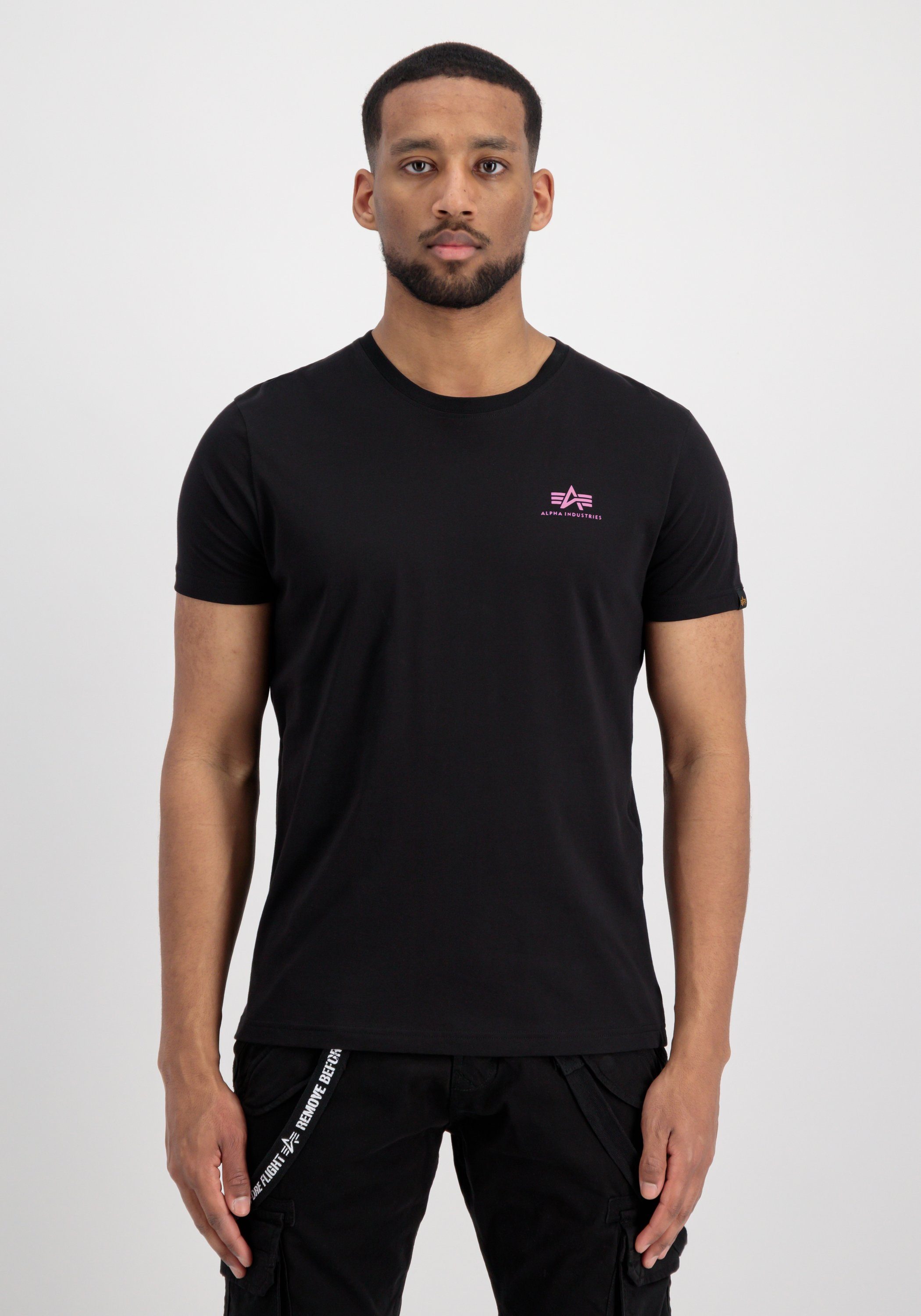 Alpha Industries Backprint dark mag. - / T-Shirts Men Alpha Industries black T-Shirt T