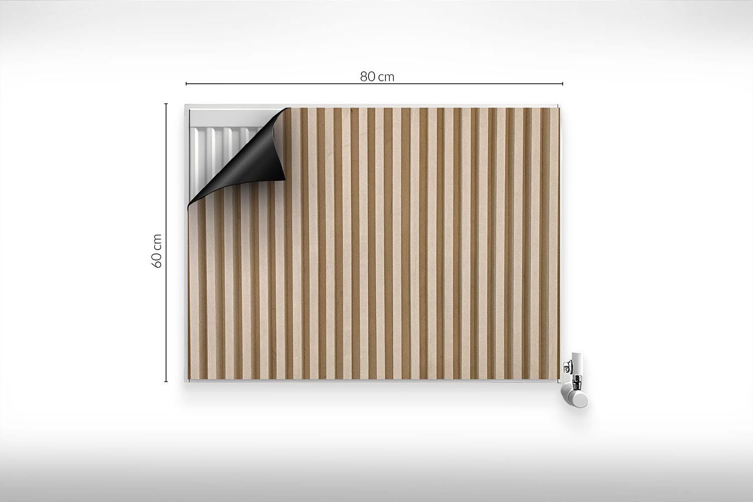 Tulup Magnetfolie Heizkörperverkleidung Helle Bretter Magnetmatte für Heizkörper