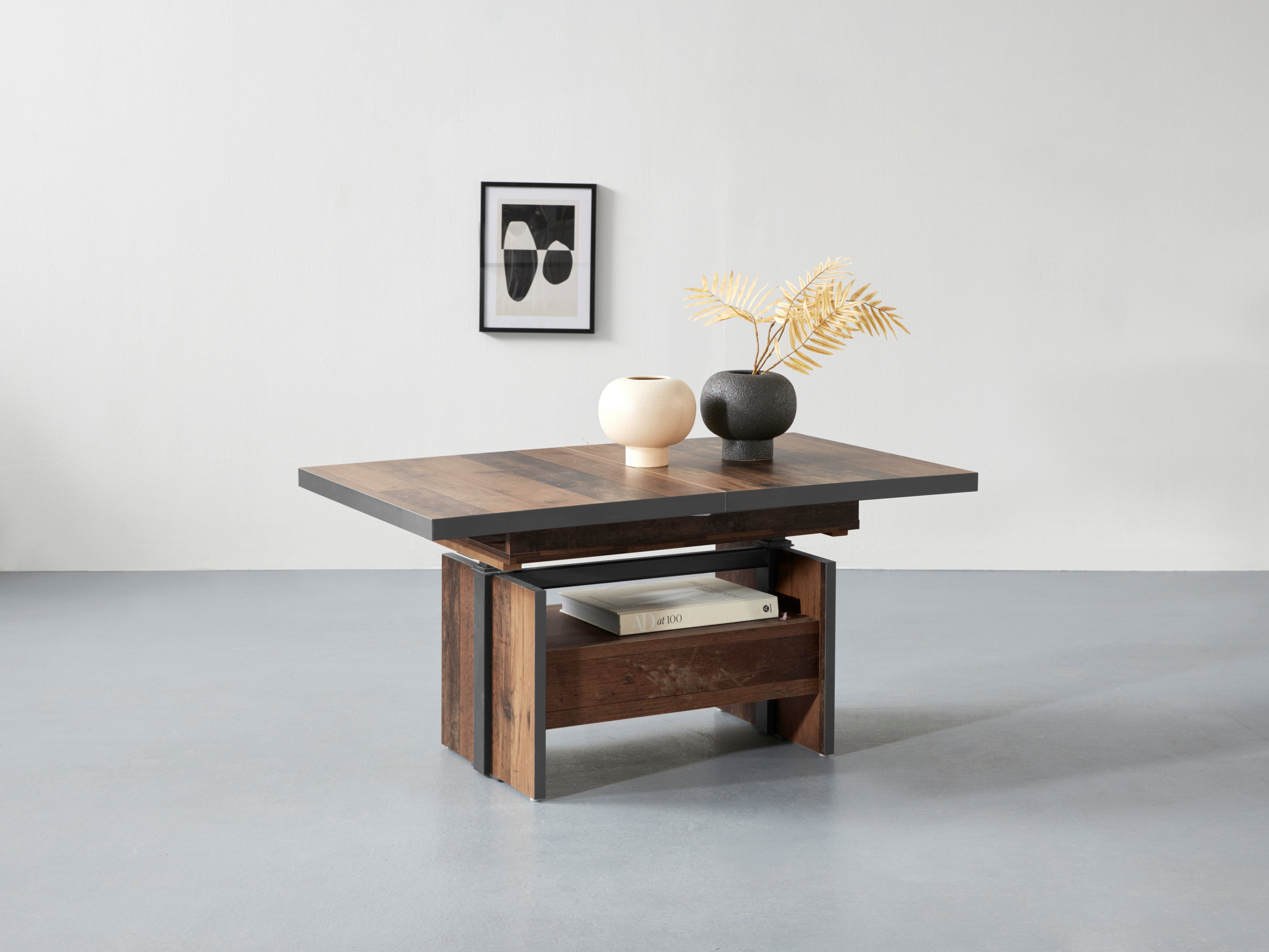 HELA Couchtisch Noah, ausziehbar und höhenverstellbar, mit Schubkasten, vin günstig online kaufen