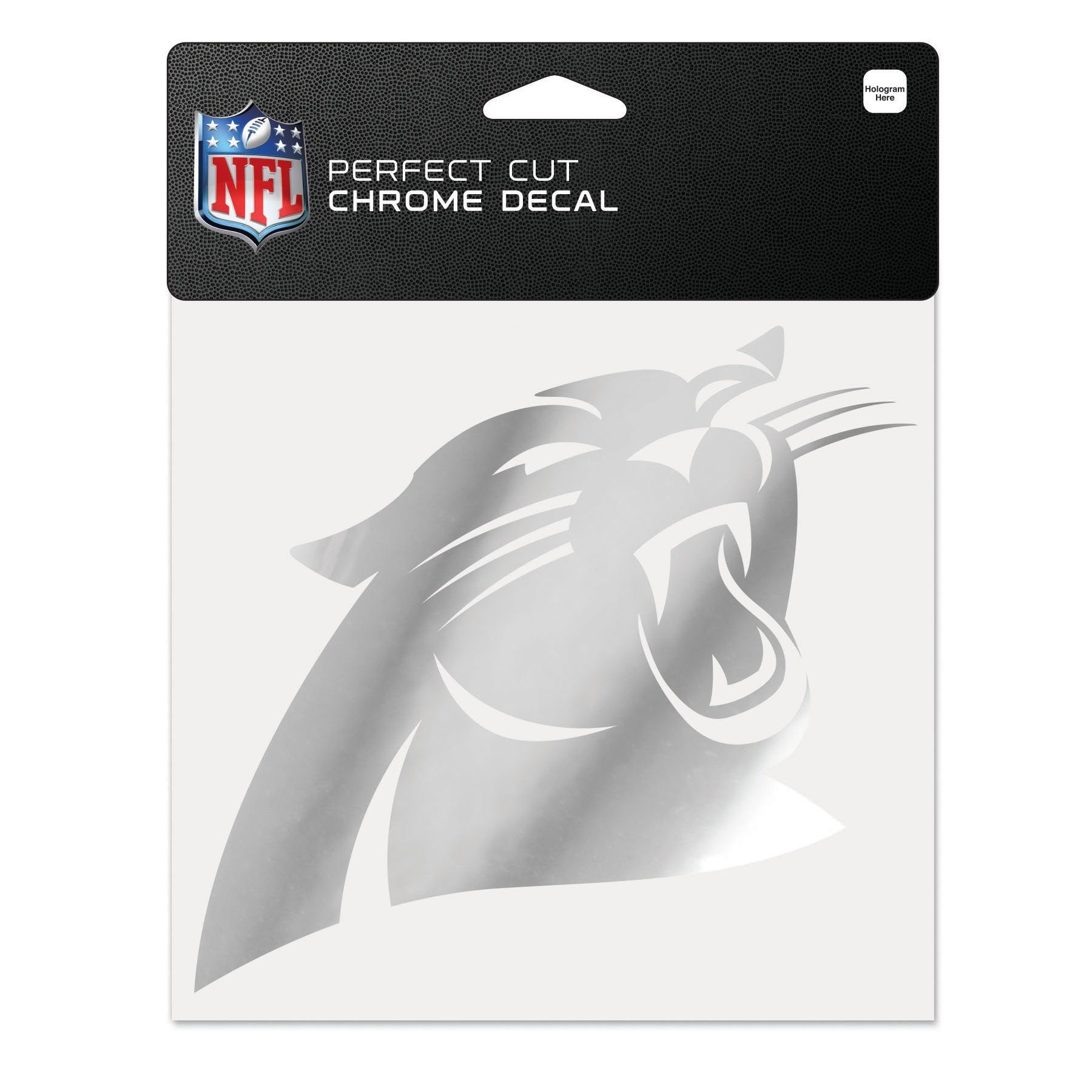 WinCraft Wanddekoobjekt PERFECT CUT NFL CHROME Sticker Aufkleber 15x15cm Carolina Panthers