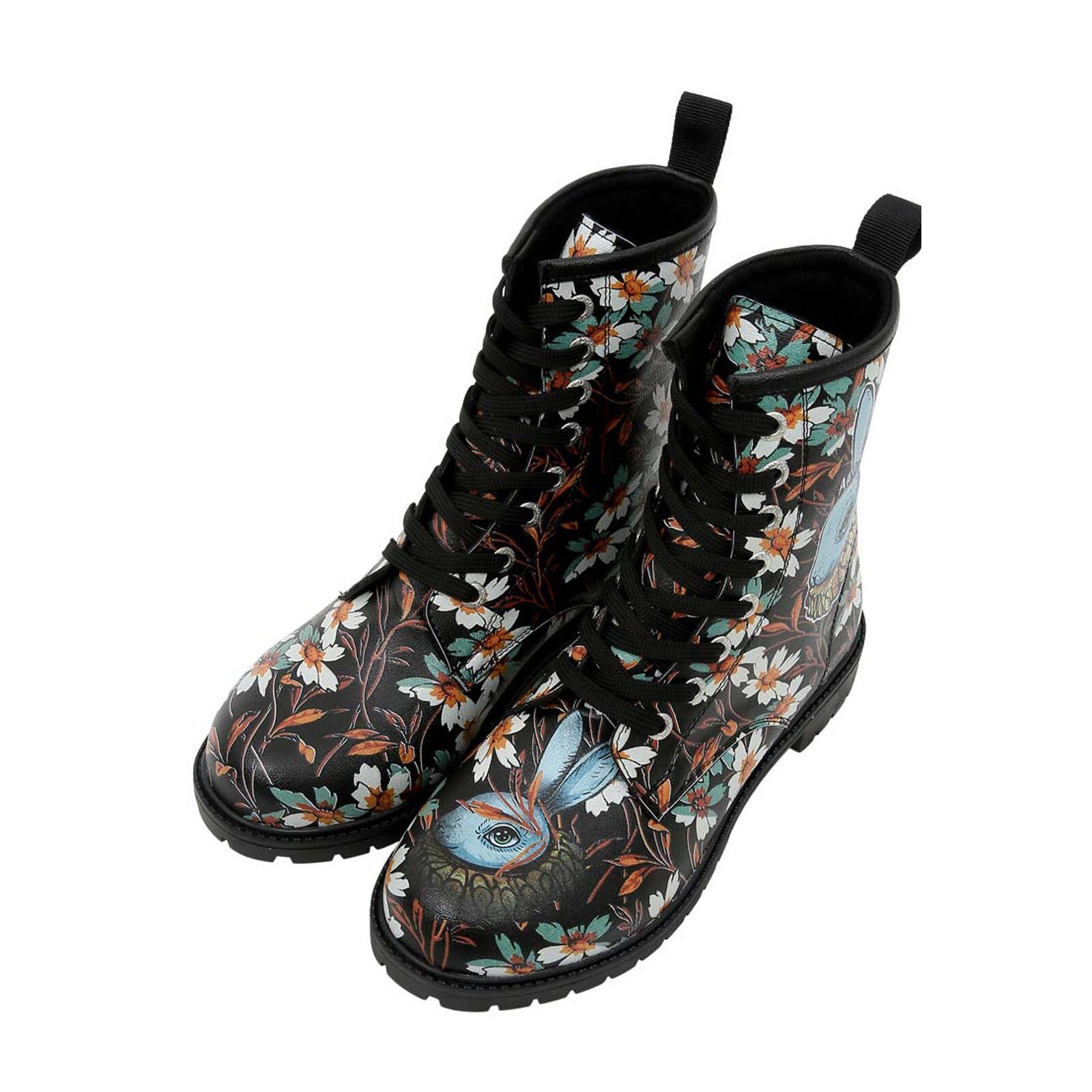 DOGO Long Boots Schnürstiefel Are You Lost Damen Stiefeletten, Longe Schnürboots Handgefertigt
