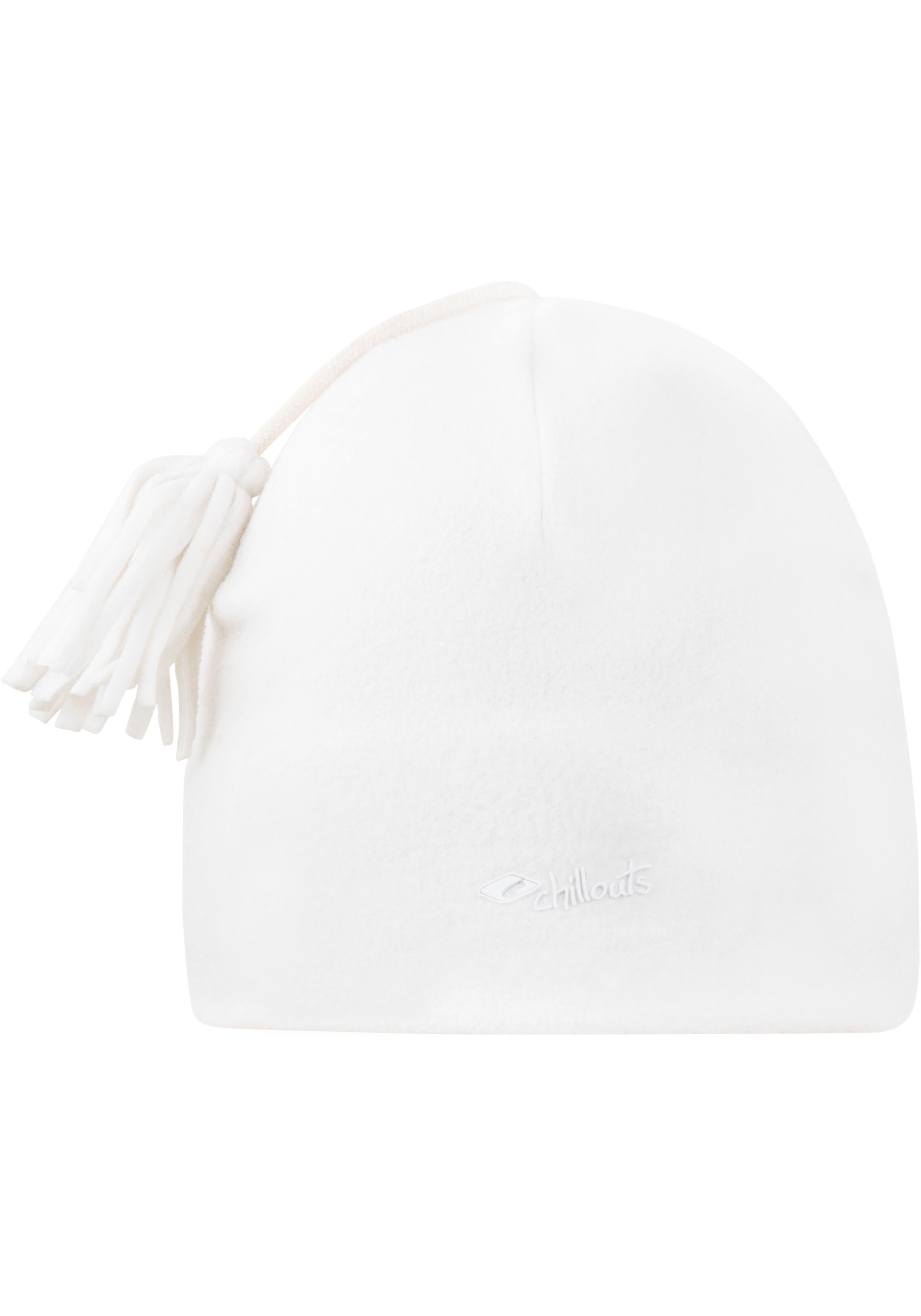 chillouts Pom Fleece white Hat Fleecemütze Freeze