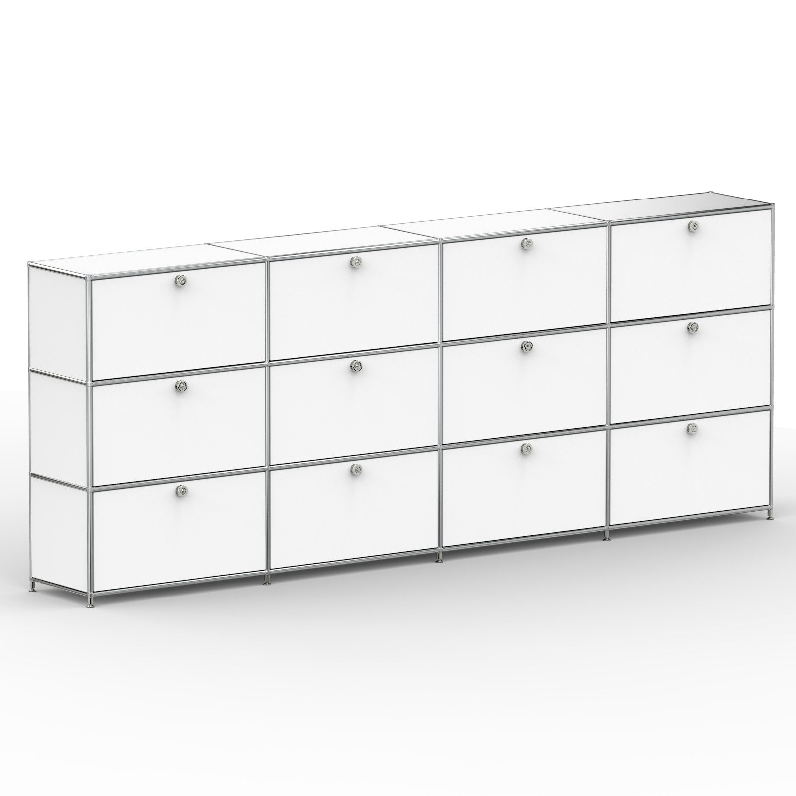 Versee Highboard Hochschrank, 12 Schubladen, Schloss, Breite 302 cm (Highboard für Büro und Home-Office, 1 Highboard), Robust und langlebig, 50kg belastbar