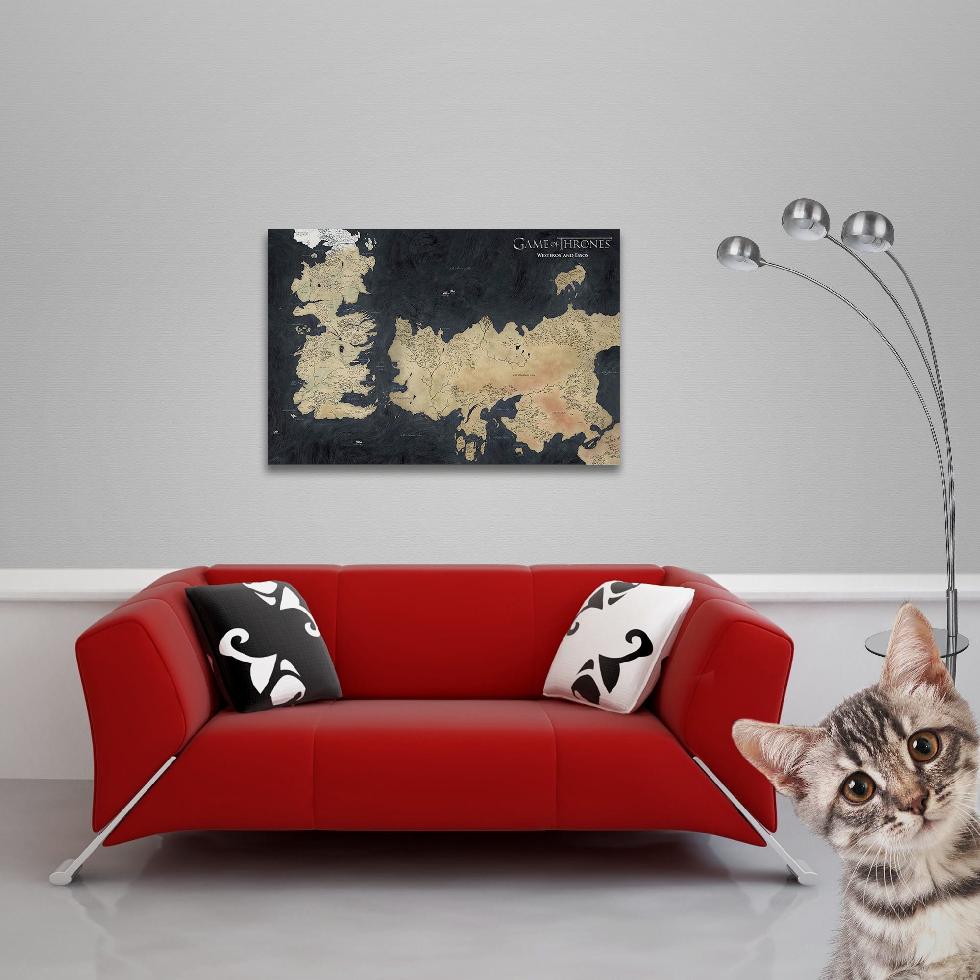 Poster Game of Thrones - Poster - Map of Weste