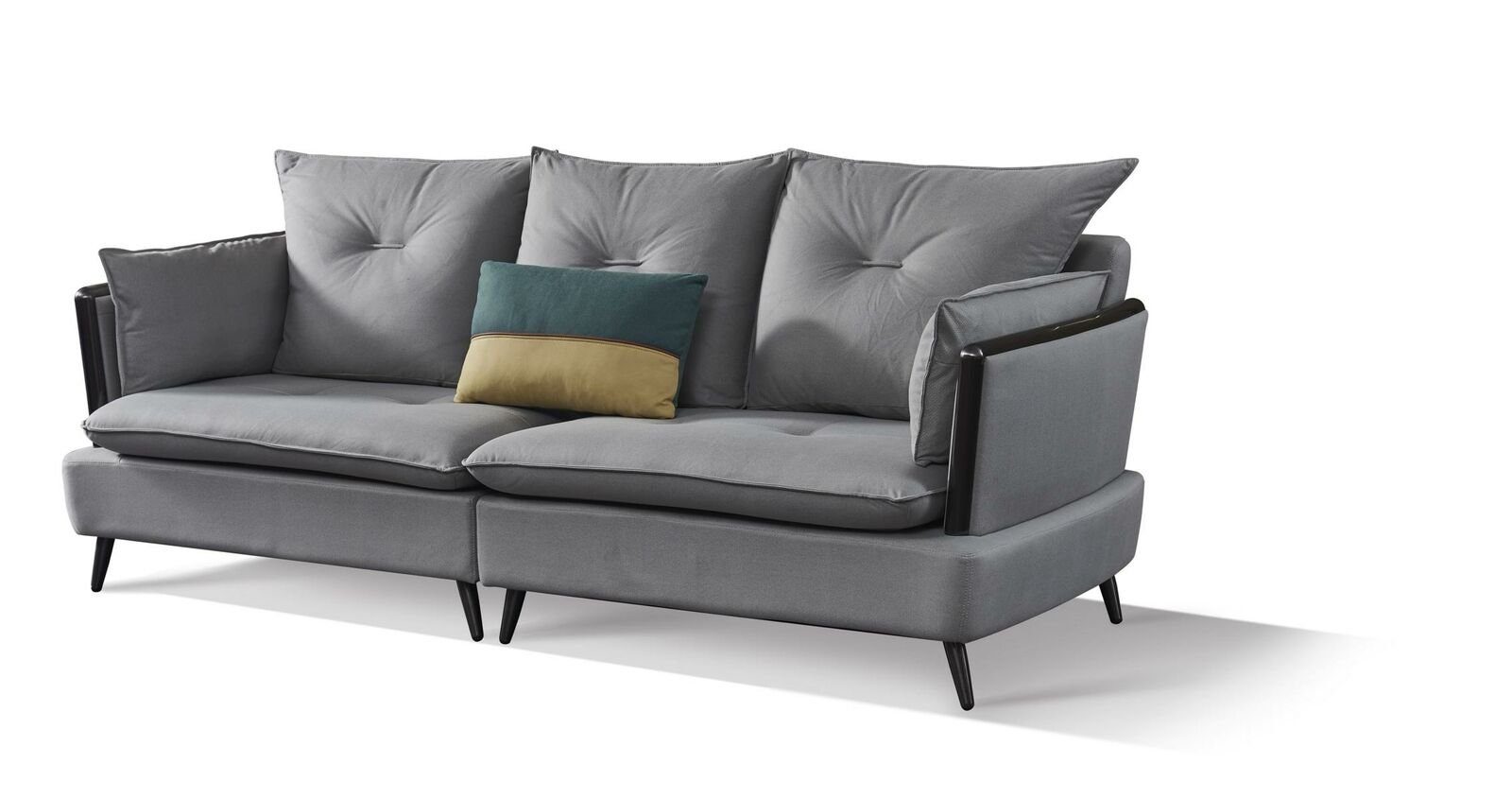 JVmoebel Sofa, Moderne Sofagarnitur 3+1 Couch Polster Sitzer Garnitur Sofa Grau