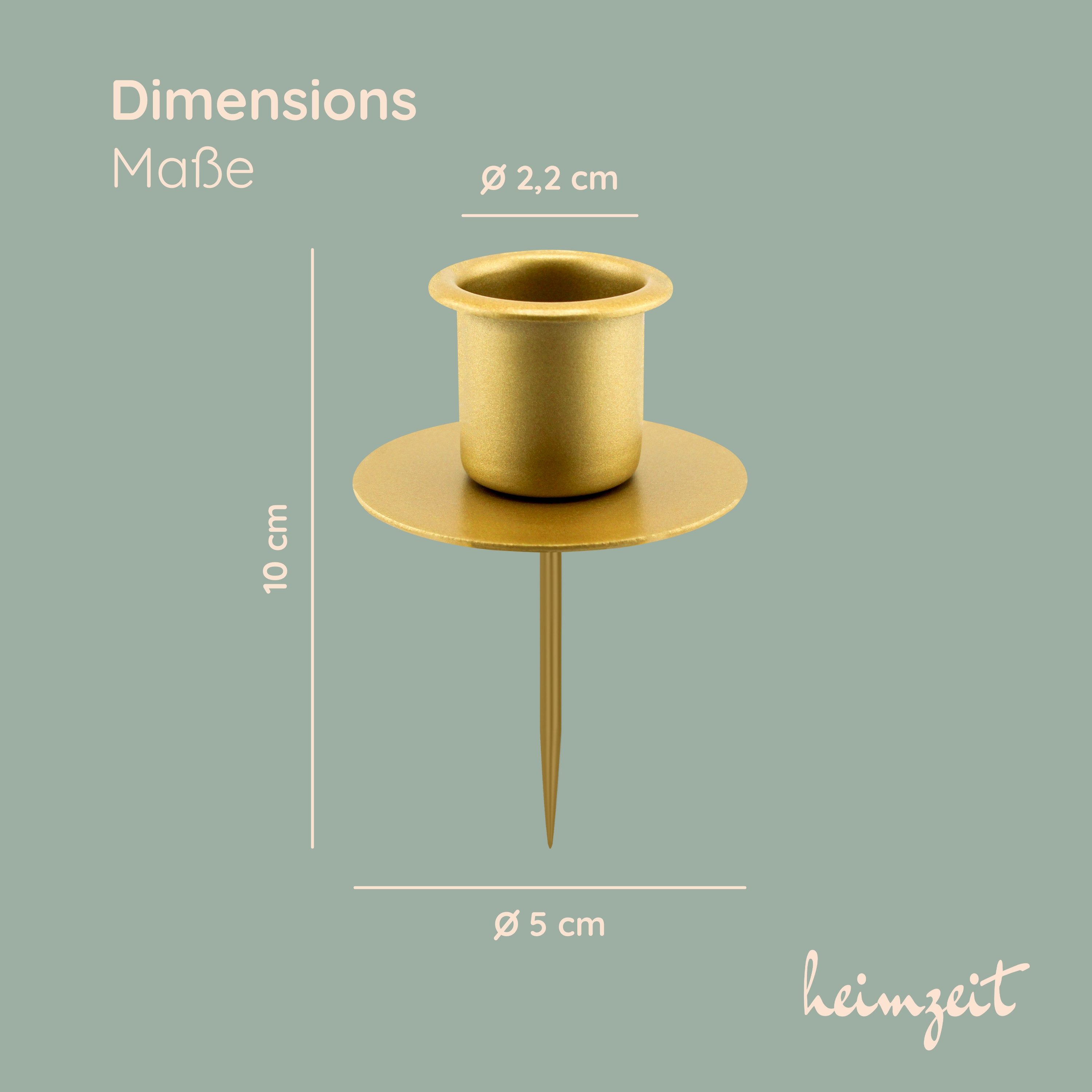 heimzeit Tischkerzenhalter Kerzenhalter für Stabkerzen Ø 22 mm zum Stecken günstig online kaufen