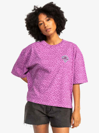 Quiksilver T-Shirt Quiksilver T-Shirt Boyfriend Crop Violet Heritage Geo