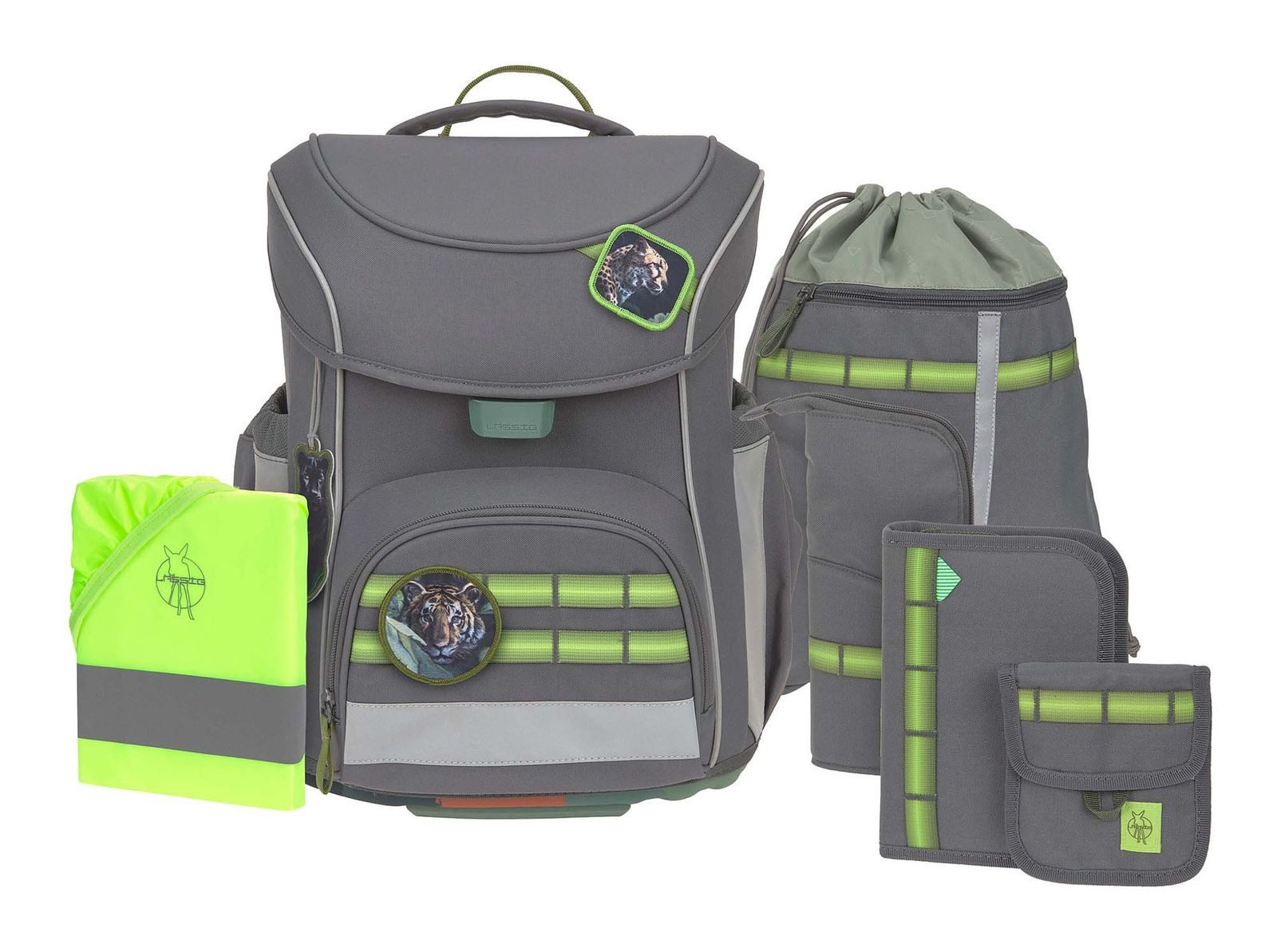 LÄSSIG Schulranzen School Set Slim 7-teilig (Set, 6-tlg)