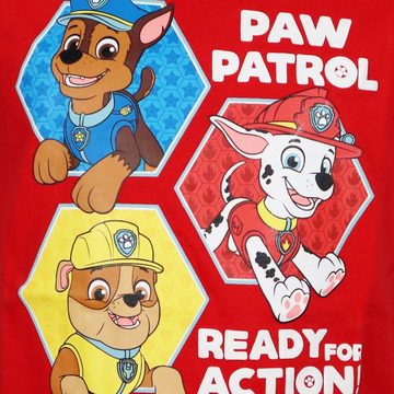 PAW PATROL Print-Shirt Paw Patrol Chase Marshall Kinder Jungen kurzarm T-Shirt Shirt Gr. 98 bis 128, 100% Baumwolle