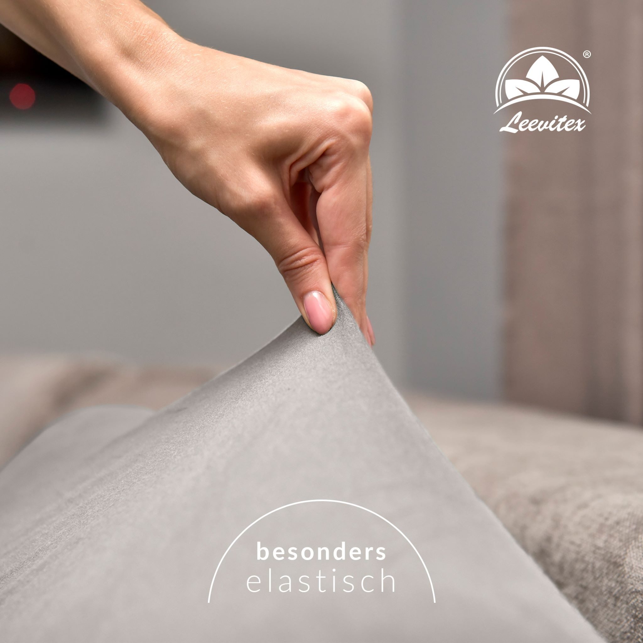 leevitex® Spannbettlaken in Übergrößen, Stoffgewicht 195 g/m², 40 cm Steghöhe, Jersey-Elasthan, Gummizug: rundum, (1 Stück), verschiedene Farben, OEKO-TEX® STANDARD 100 zertifiziert