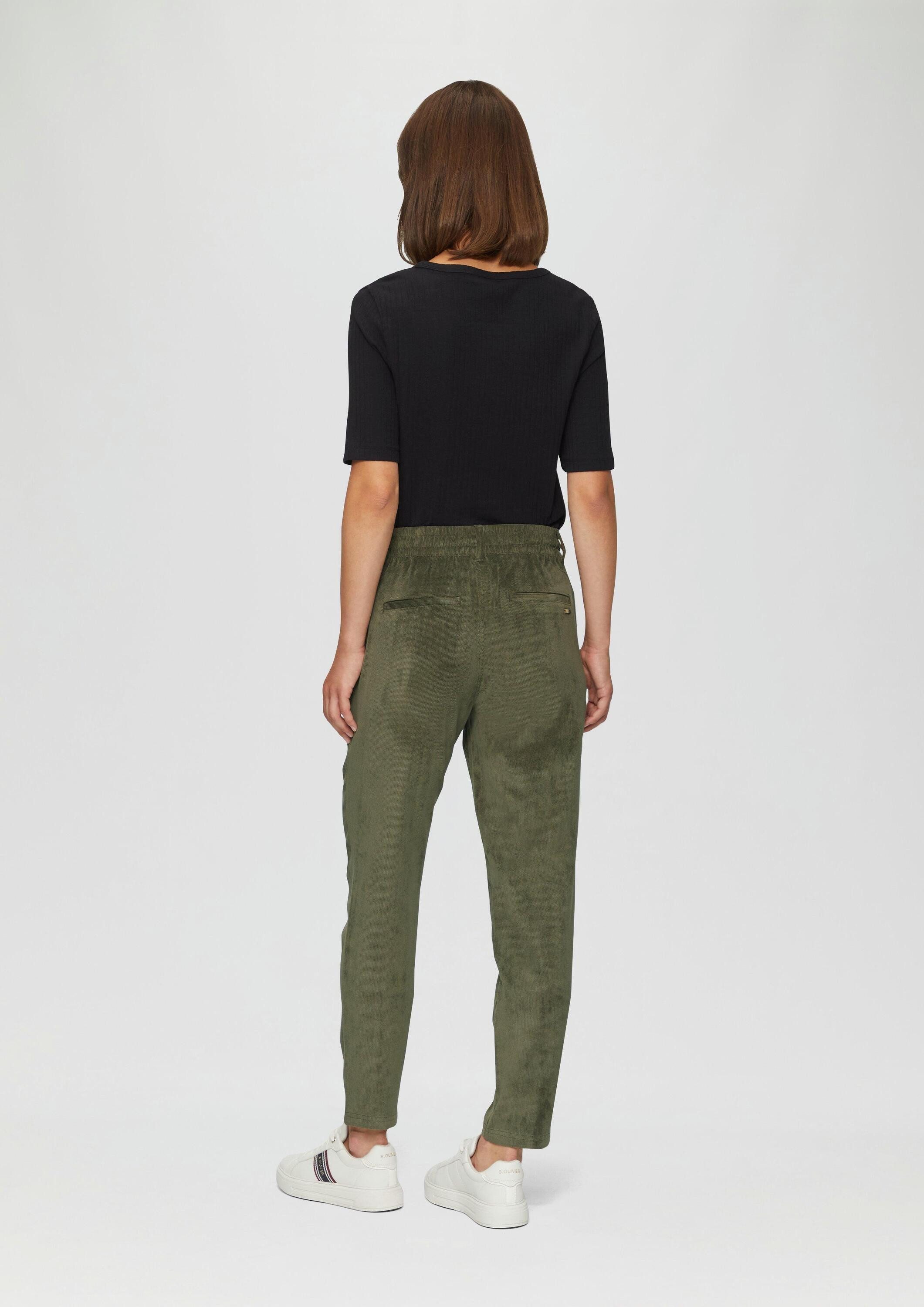 s.Oliver 7/8-Hose Hose Fließende Jogpants aus Feincord