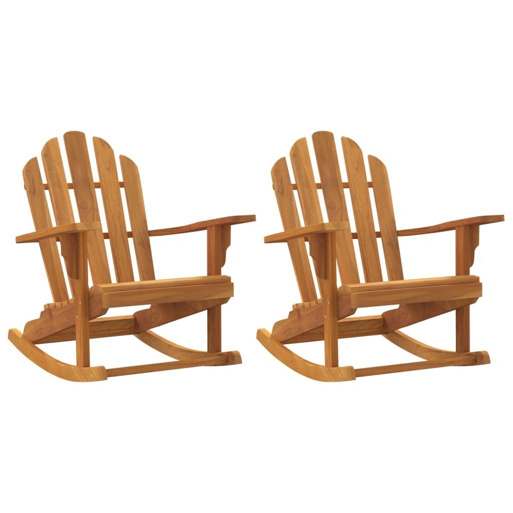 vidaXL Gartenstuhl Adirondack-Schaukelstühle 2 Stk. 79x100x103 cm Massivholz (2 St)