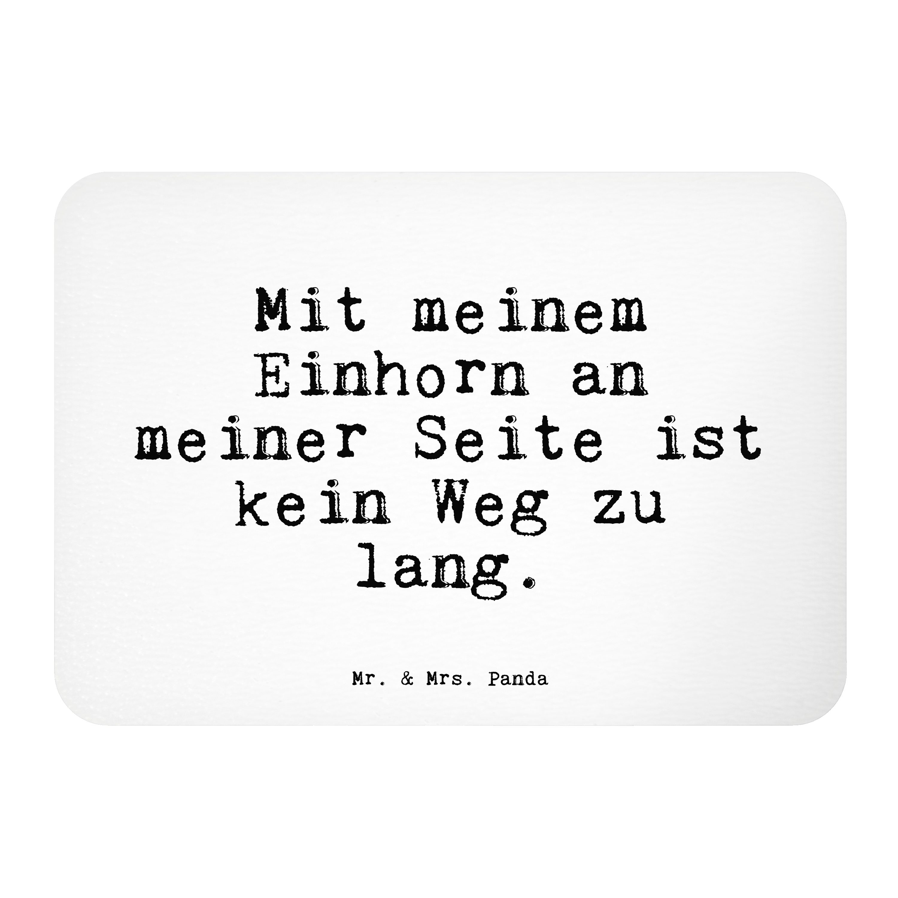 Mr. & Mrs. Panda »Mit meinem Einhorn an... Weiß Geschenk