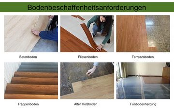RHP Vinylboden RHP Grau Sreifen Selbstklebender Vinylboden: Langlebiges PVC mit Holzm