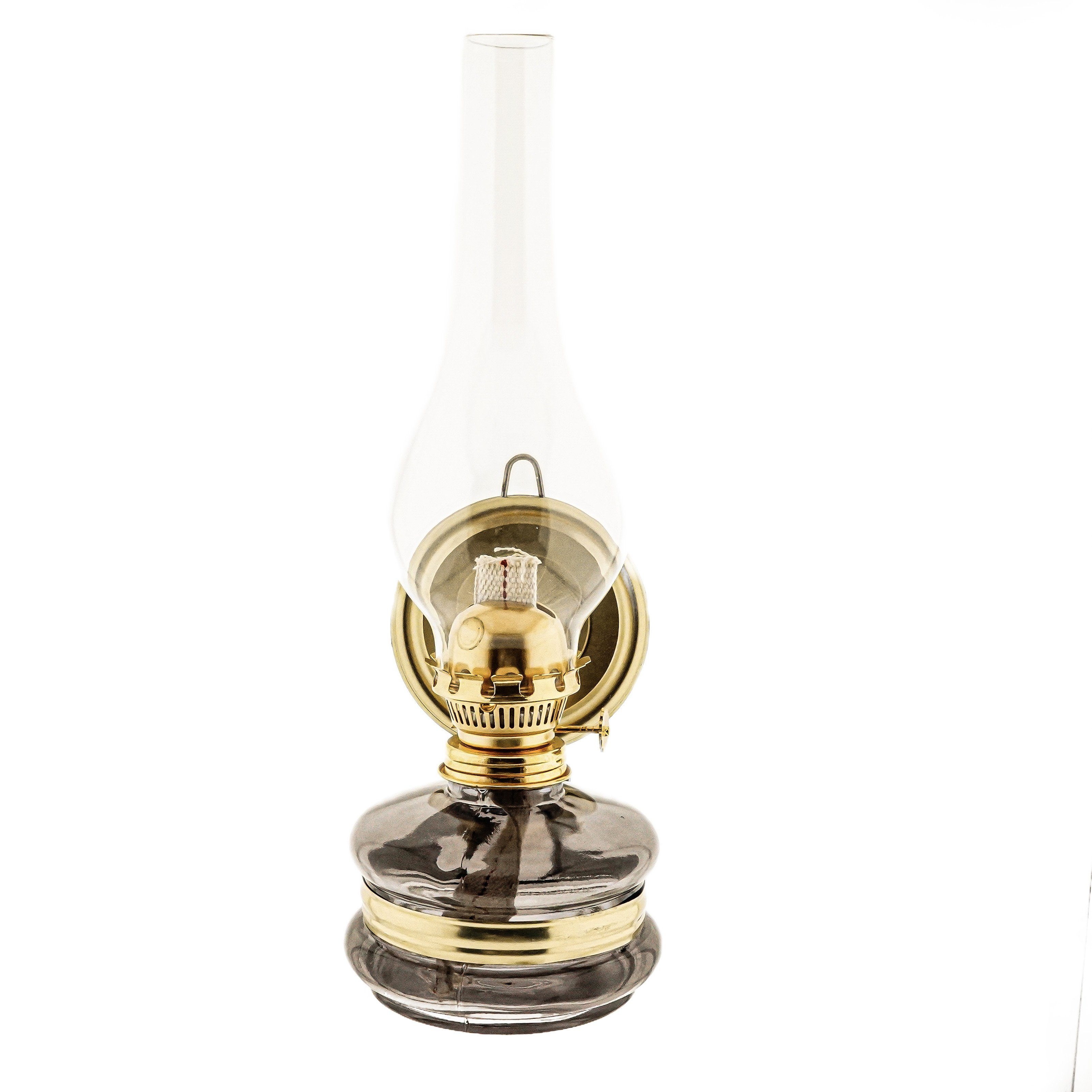 Almina Laterne Öllampe Petroleumlampe Vintage Dekolampe Glaszylinder Schwarz