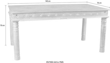 SIT Esstisch Lakadee, mit detailreichen Schnitzereien