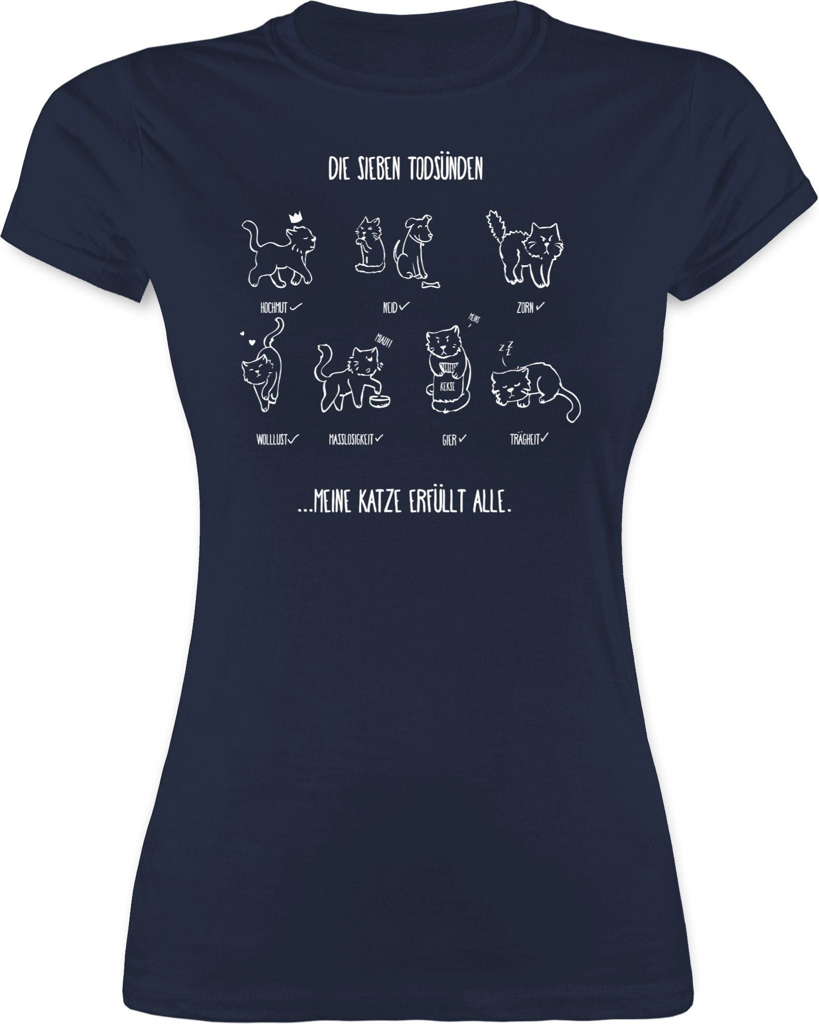 Fun Collection T-Shirt Shirt mit Katze Motiv Geschenk Auswahl lustig bedruckt 