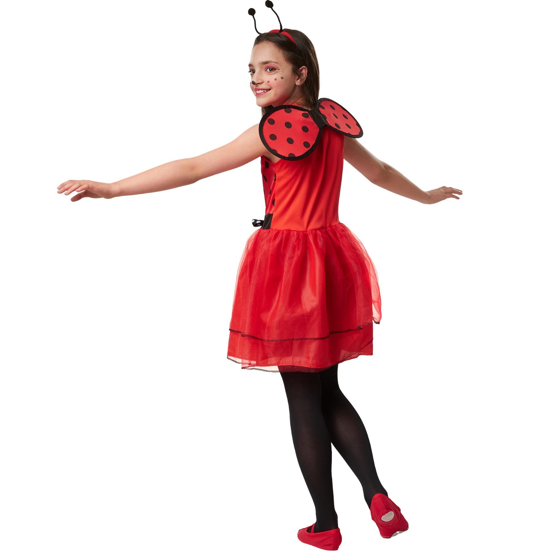dressforfun Kostüm Kinderkostüm Kleiner Glücksbringer Mariella, In Rot und Schwarz gehaltenes Marienkäferkostüm