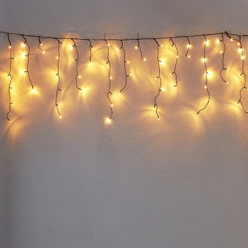 MARELIDA LED-Lichtervorhang LED Lichtvorhang Lichterkette Eisregen 240LED 5,9m Außen Weihnachten, 240-flammig