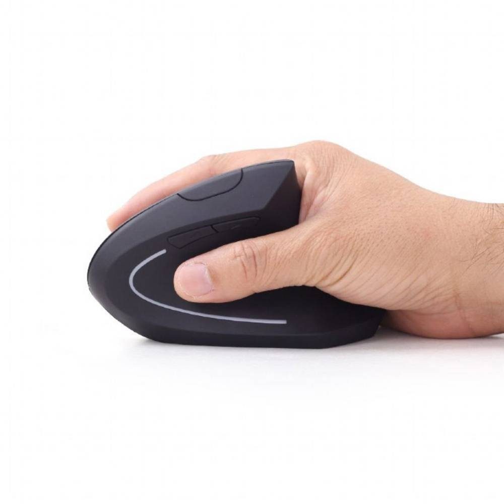 Gembird Gembird MUSW-ERGO-01 Ergonomische Maus Funk Optisch Schwarz 6 Tasten Mäuse