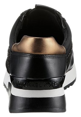 MICHAEL KORS ALLIE STRIDE TRAINER Sneaker mit MK-Monogramm-Print, Freizeitschuh, Halbschuh, Schnürschuh