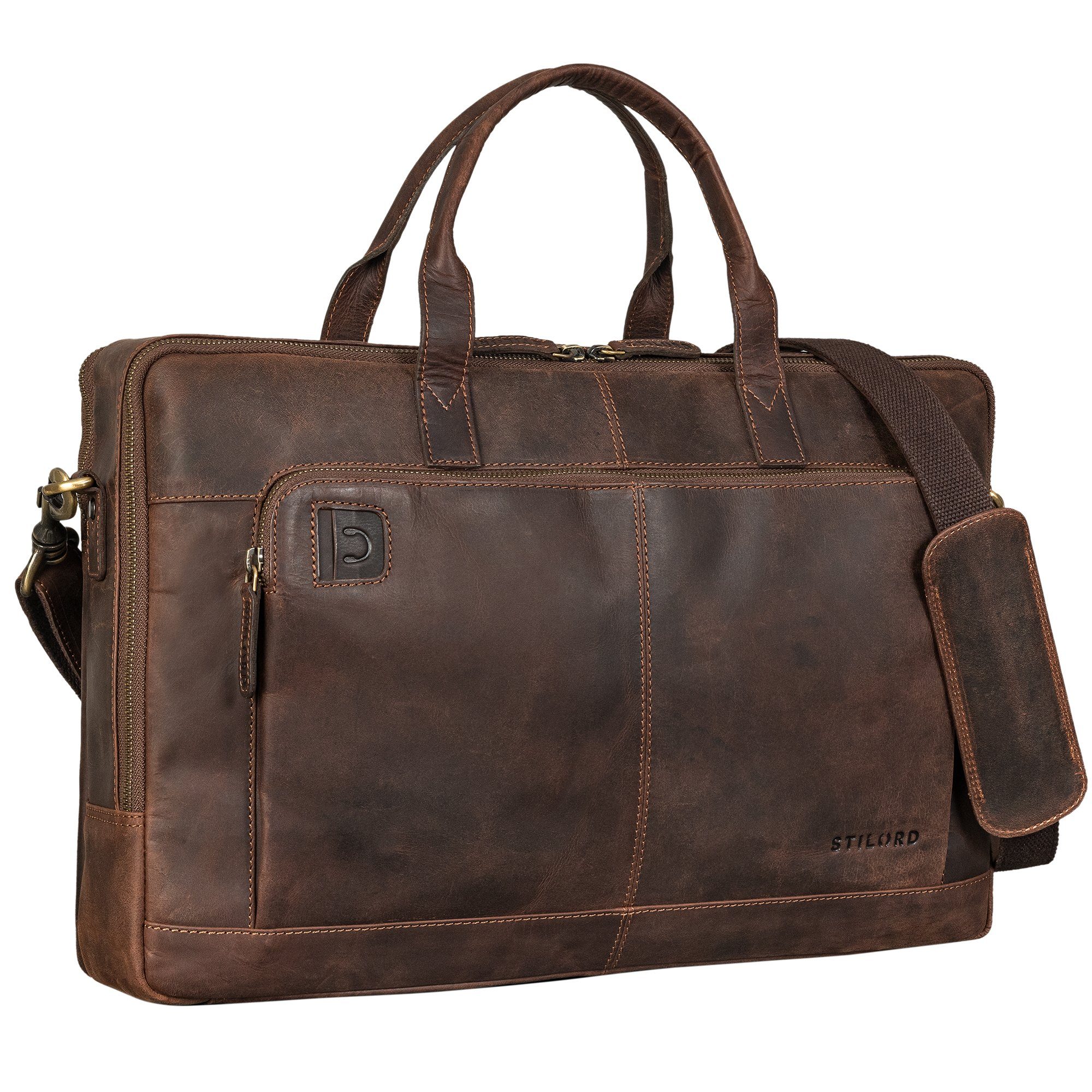 STILORD Laptoptasche STILORD "Timothy" Elegante Laptoptasche Leder 17 Zoll