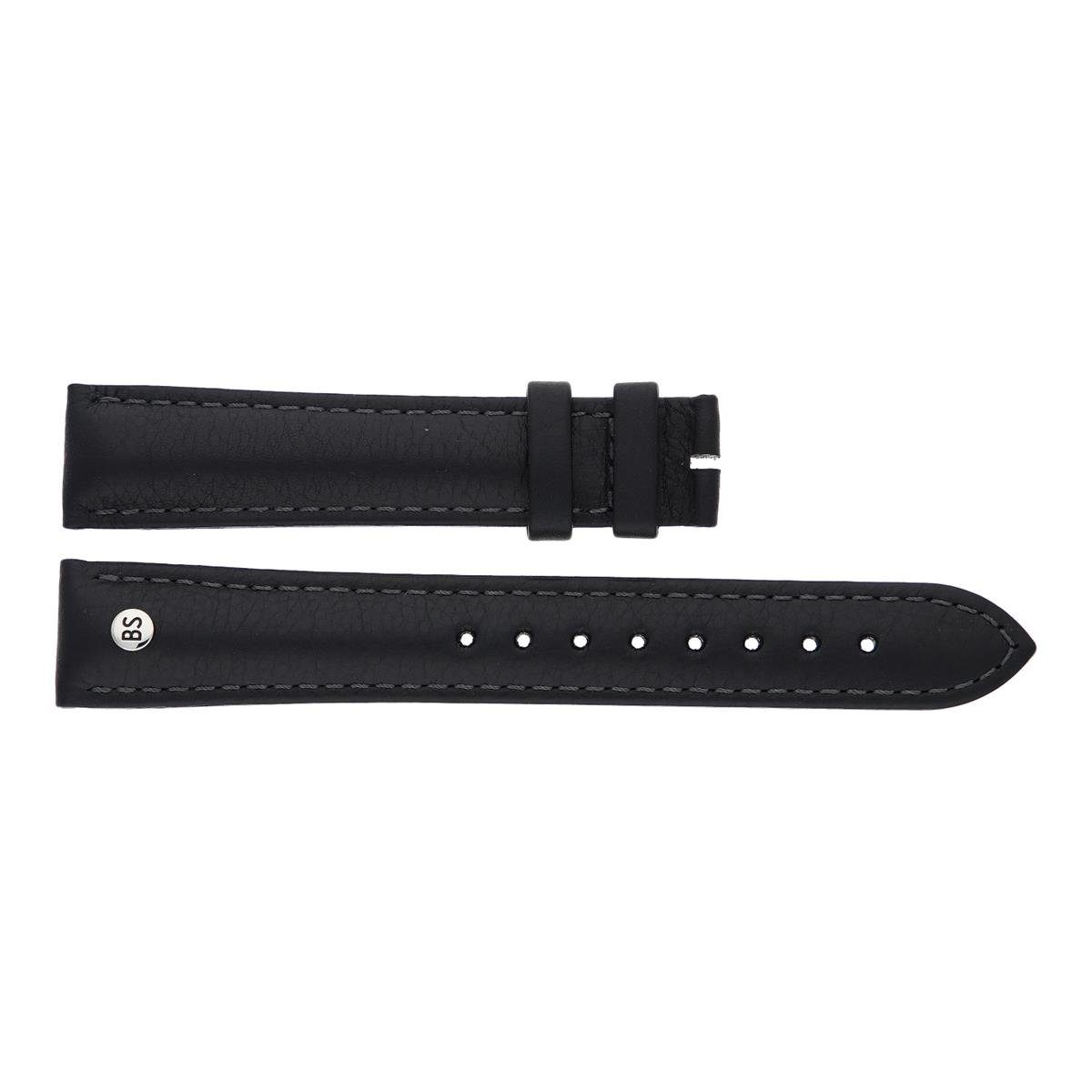 BRUNO SÖHNLE Uhrenarmband Bruno Söhnle Uhrenarmband 73-71135-818 Leder schwarz 18 mm