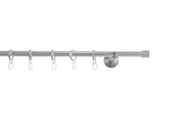 Gardinenstange Stilgarnitur Mailand, SN DECO GROUP, Ø 16 mm, 1-läufig, fixmaß, Verschraubt, Stahl, Komplettset mit Ringen