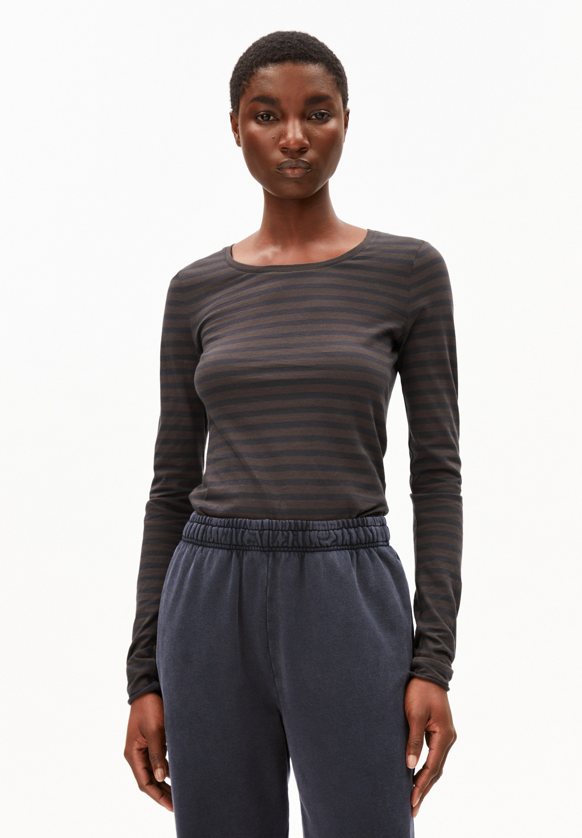 Armedangels Longsleeve EINIAARA STRIPES Longsleeve aus Bio-Baumwolle (1-tlg) Rundhalsausschnitt
