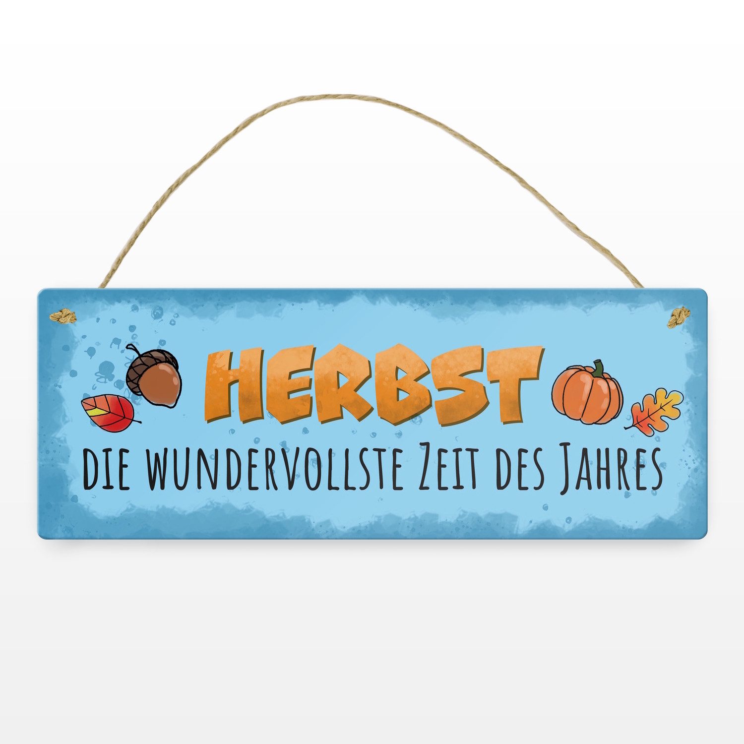 speecheese Metallschild Herbst Metallschild mit Spruch Die wundervollste Zeit des Jahres