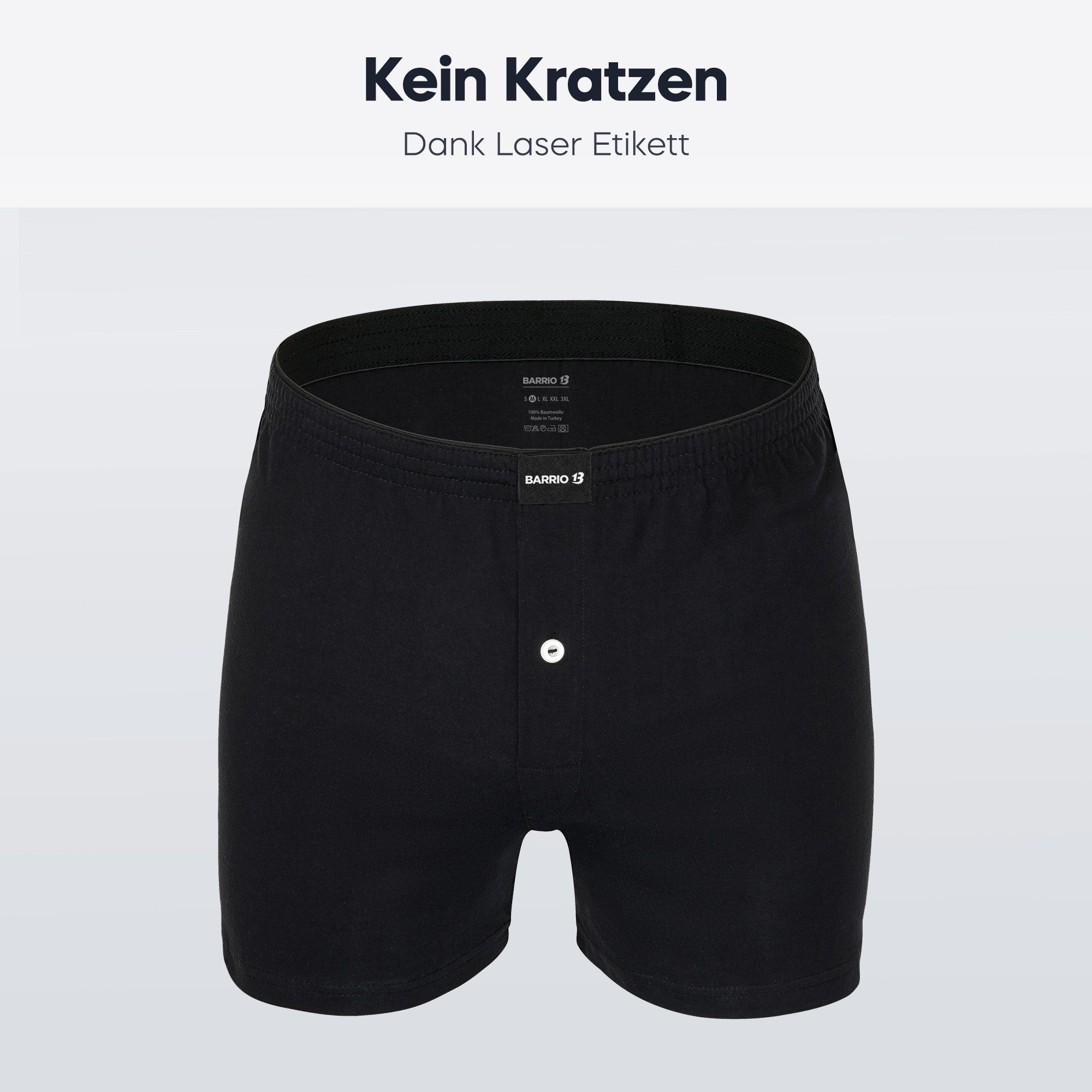 Barrio 13 Boxershorts Boxershorts Herren Männer Retroshorts Premium ohne kratzendes Etikett (Packung, Set, Spar-Pack, 4-St., 4er-pack) mit Eingriff und Komfortb – Bild 4 von 5