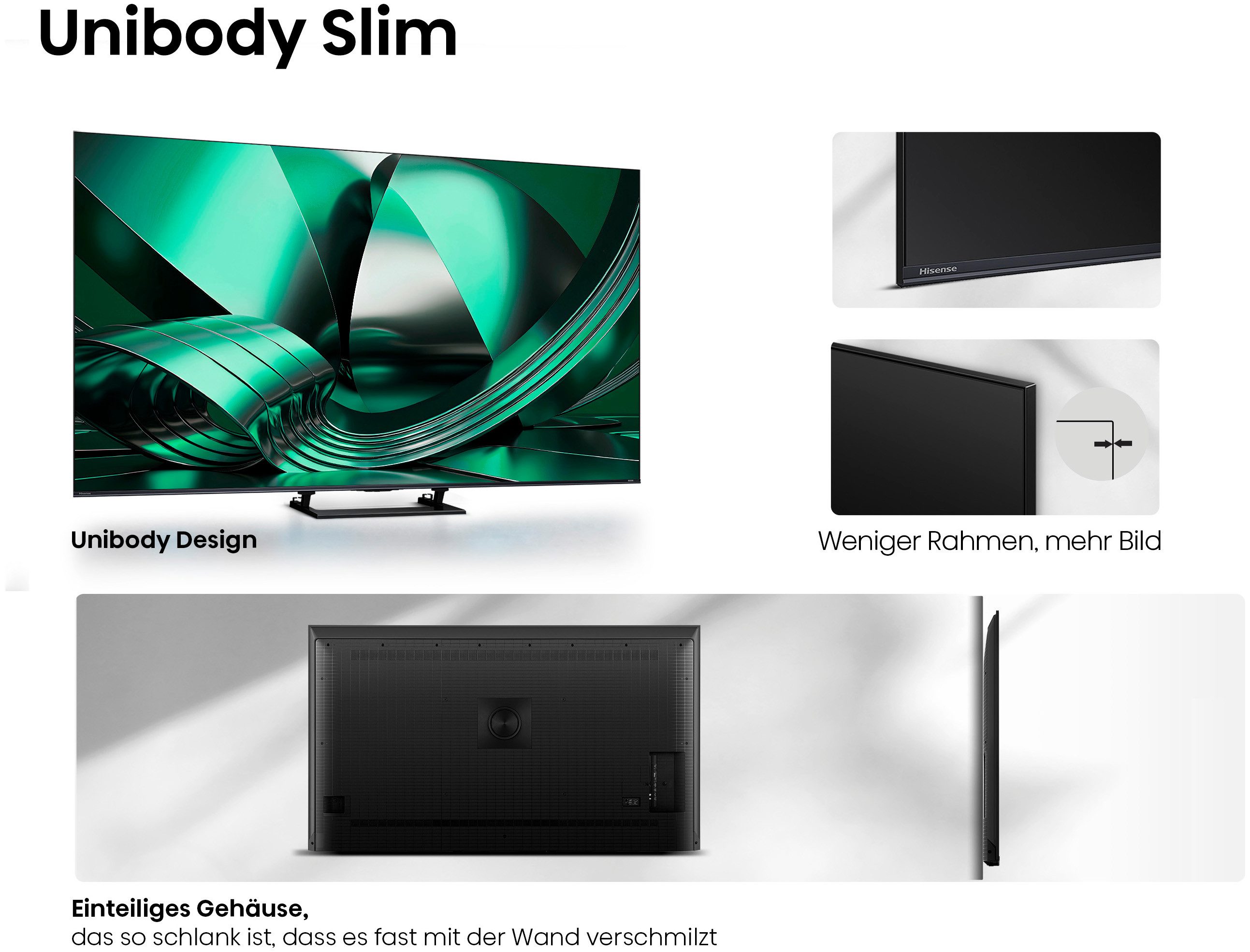 Hisense 65U7DSE QLED-Fernseher (164 cm/65 Zoll, 4K Ultra HD, Smart-TV)