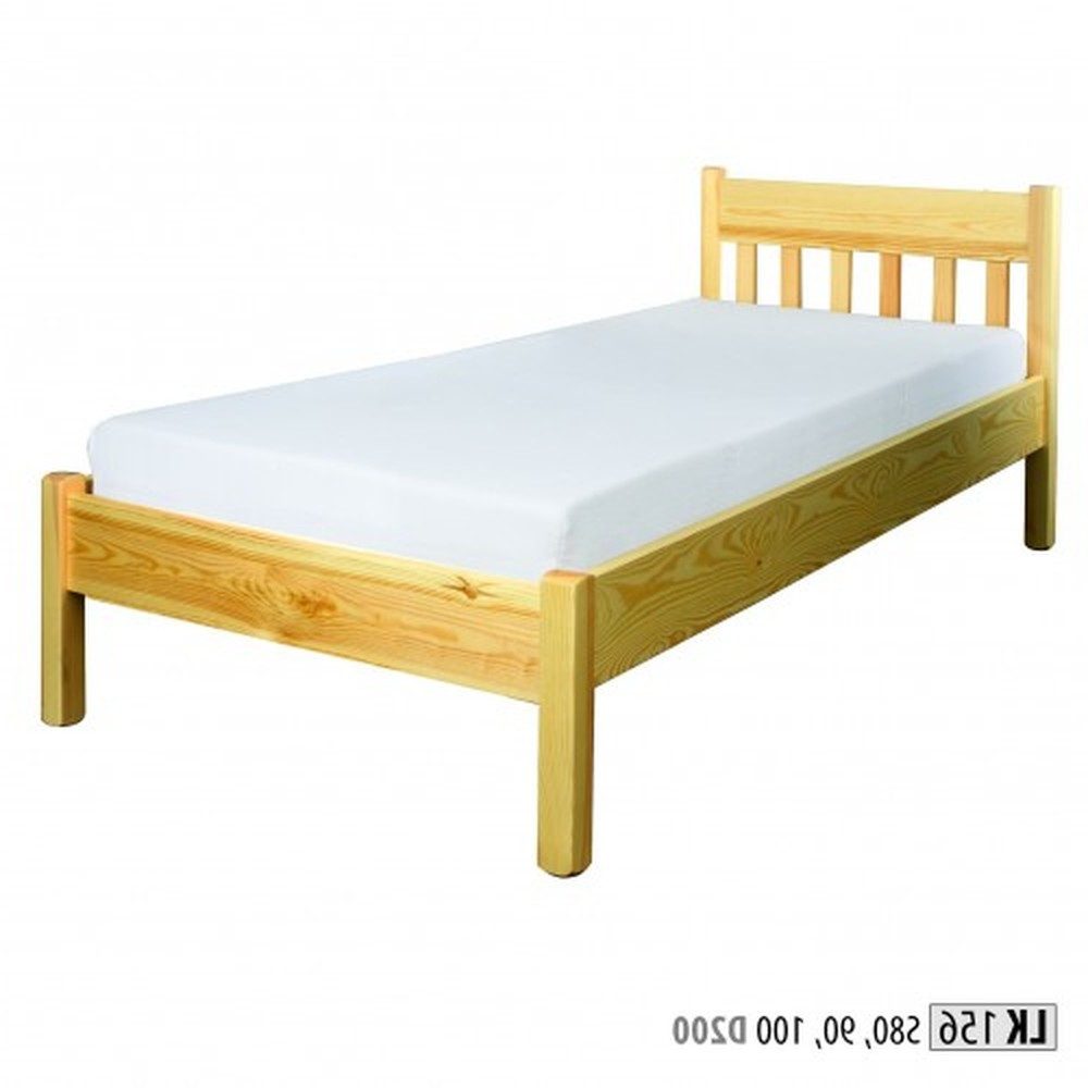 Holzbett Massives Kiefernholz Einzelbett im zeitlosen Design