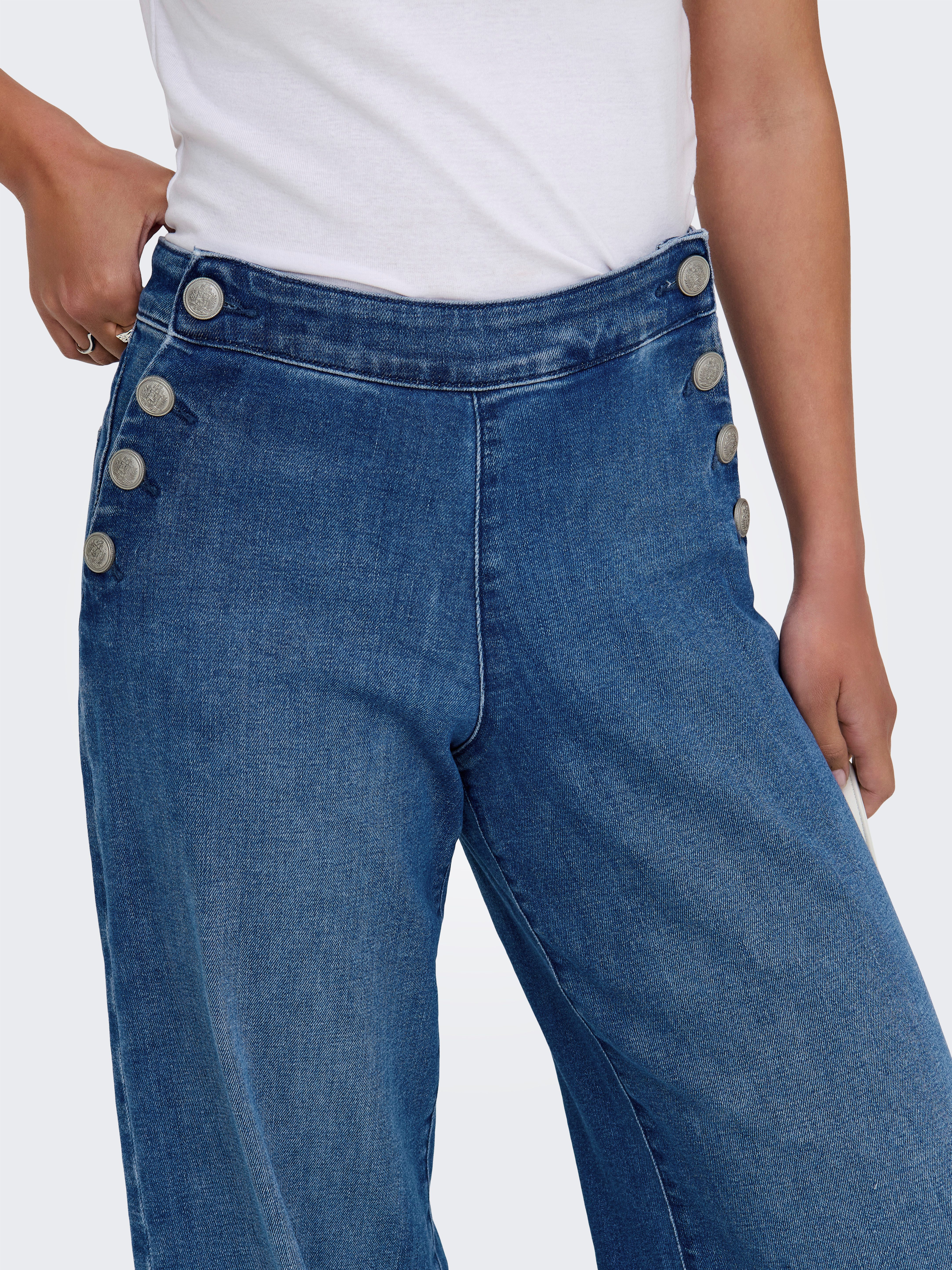 ONLY High-waist-Jeans ONLMADISON HW BUTTON WIDE günstig online kaufen