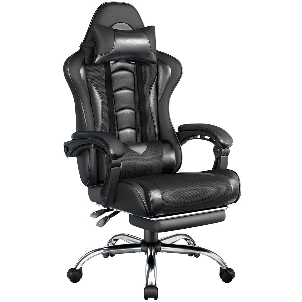 Yaheetech Gaming-Stuhl mit Massagefunktion & Kopfstütze günstig online kaufen
