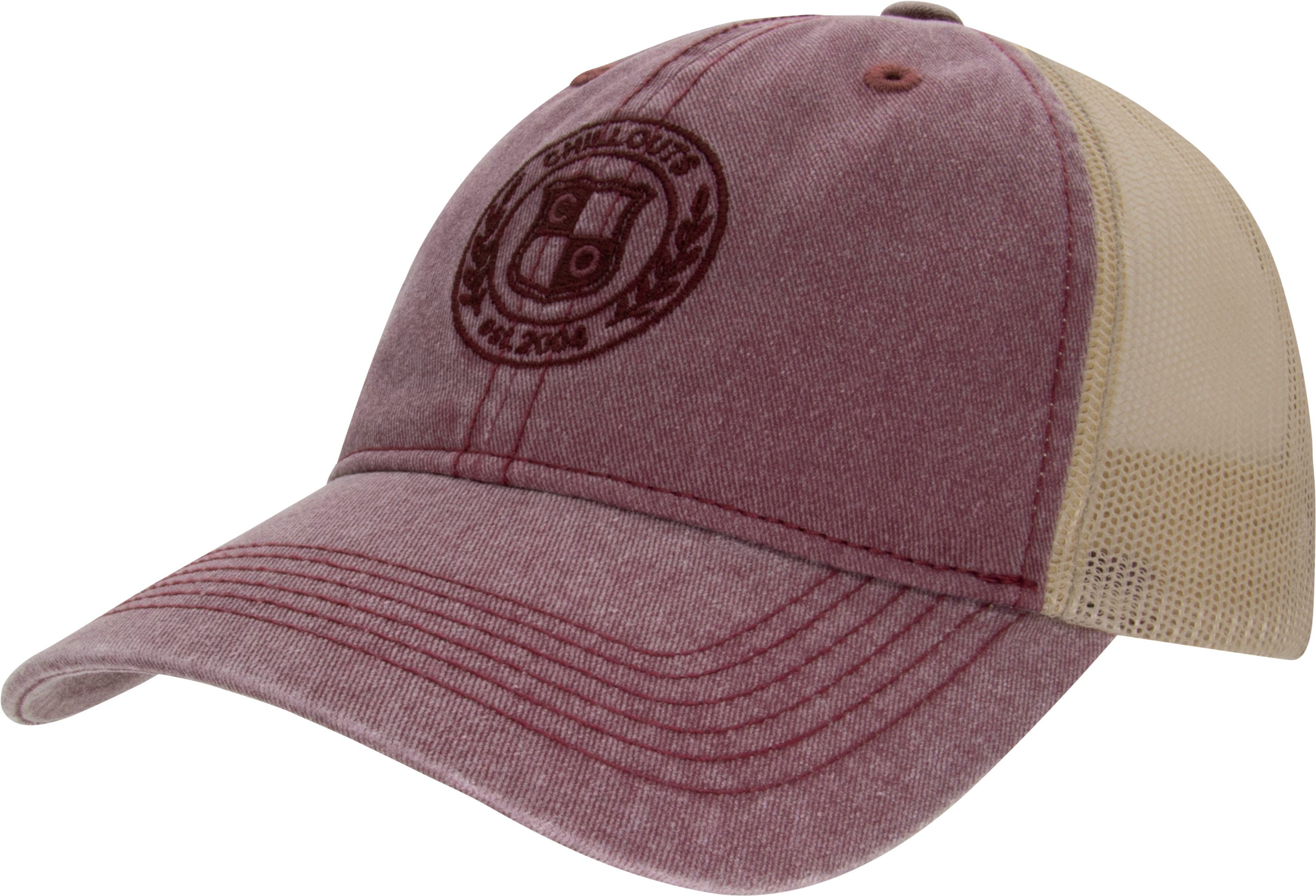 chillouts Baseball Cap Milton Hat Vintage-Look Baseballkappe mit Wappen-Stickerei