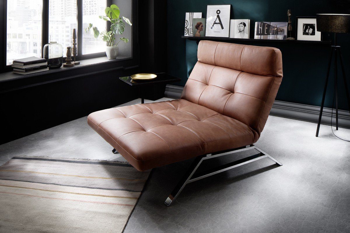 KAWOLA Sessel Relaxliege Leder brandy »AMERIVA« OTTO