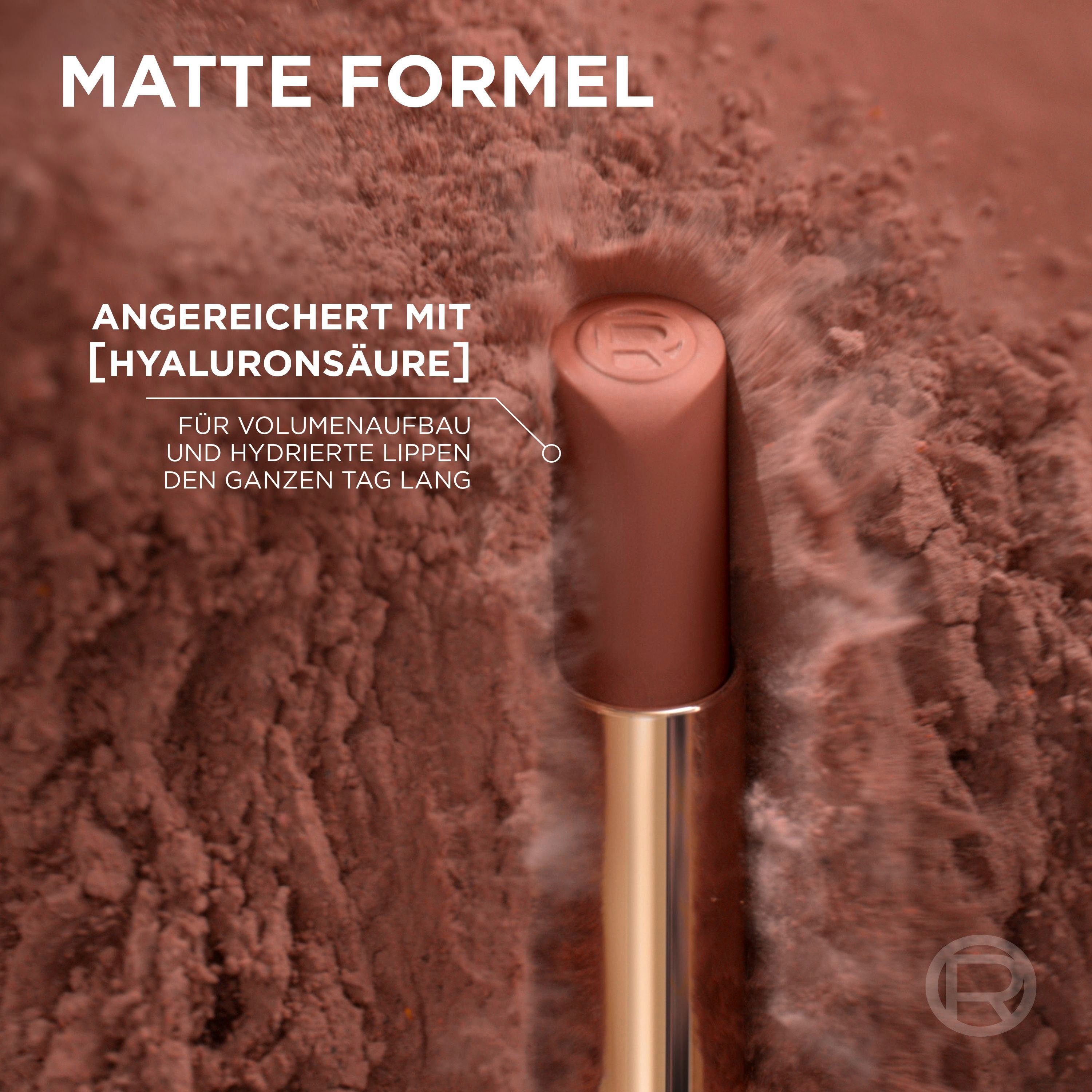 Riche Hyaluron Intense Matte, L'ORÉAL Lippenstift mit Volume Color PARIS