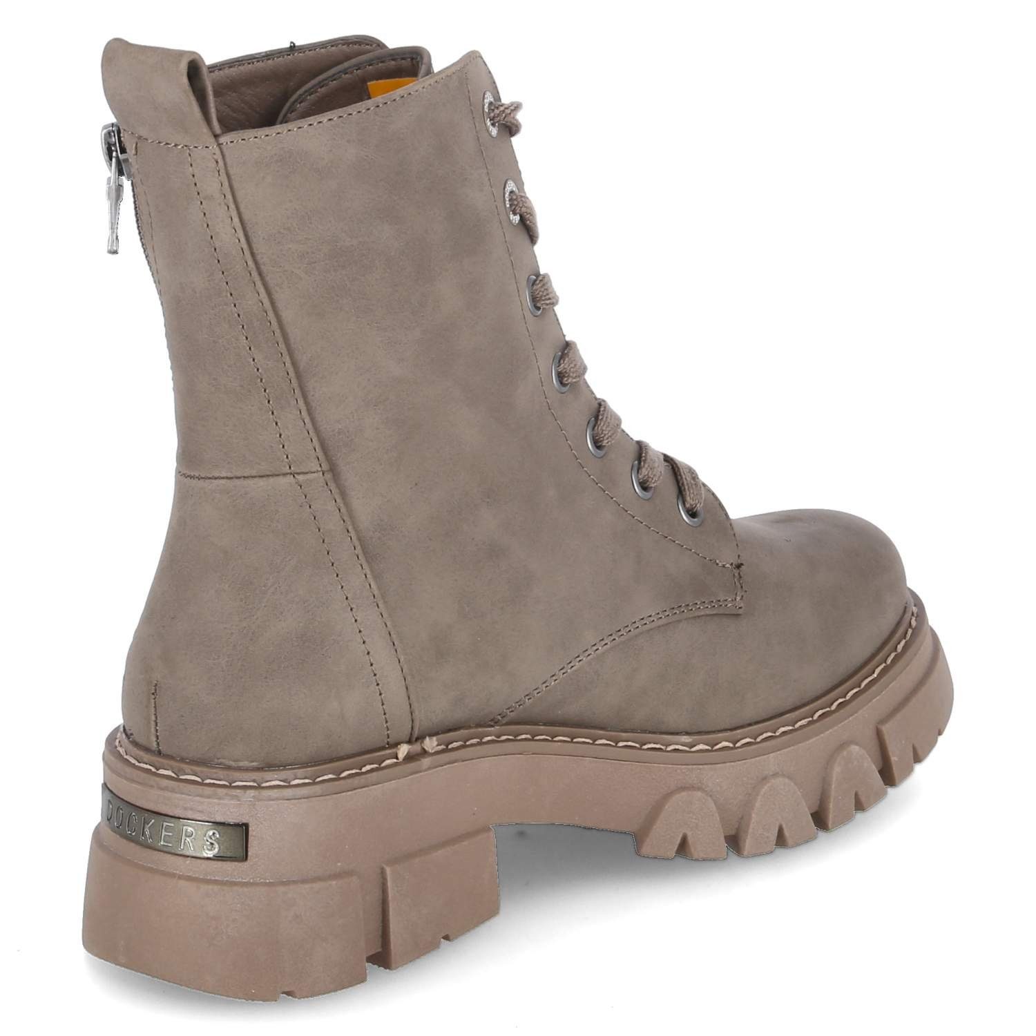 Dockers by Gerli Boots Combat Schnürstiefel taupe 630430